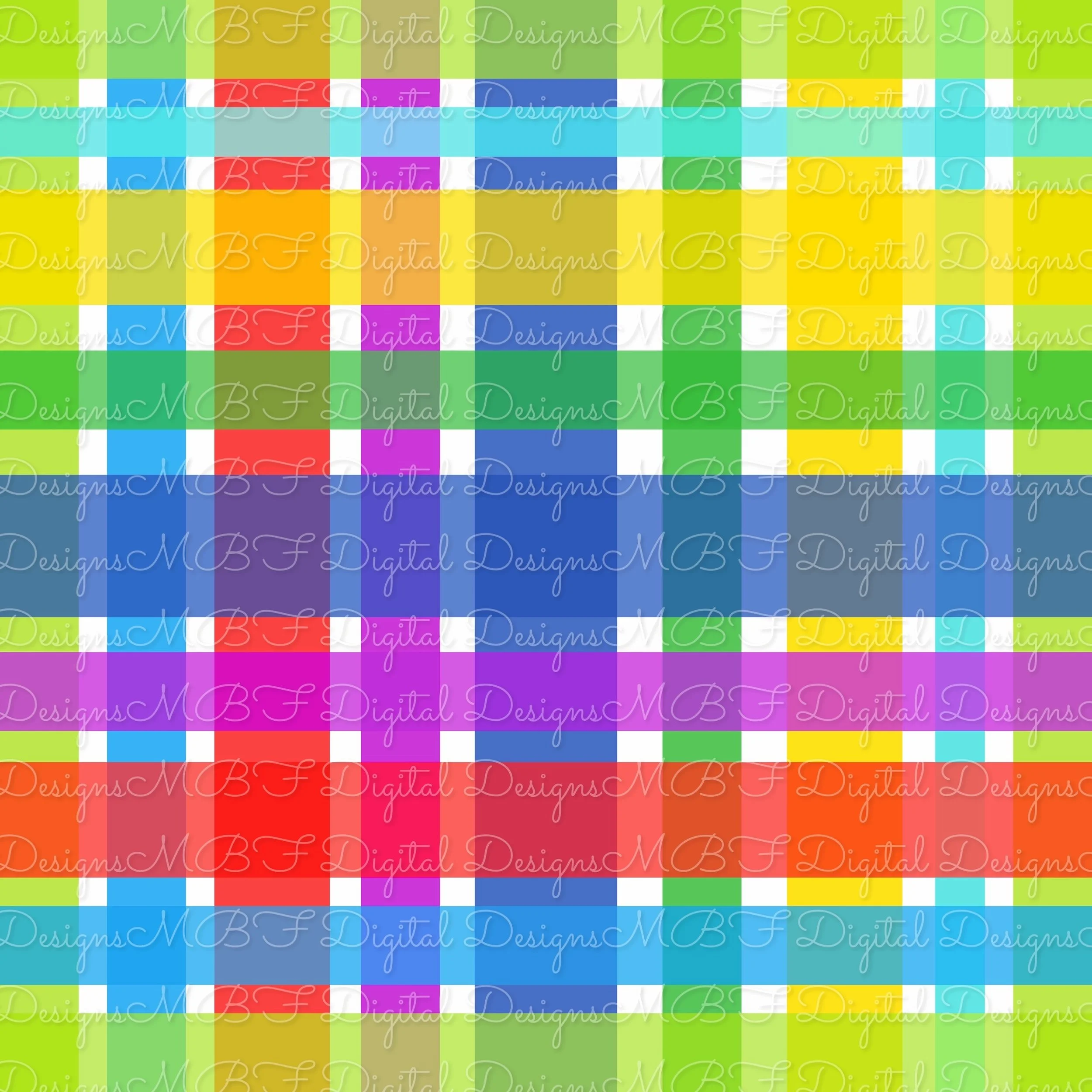 Super Mario Patchwork Plaid (white background color way)