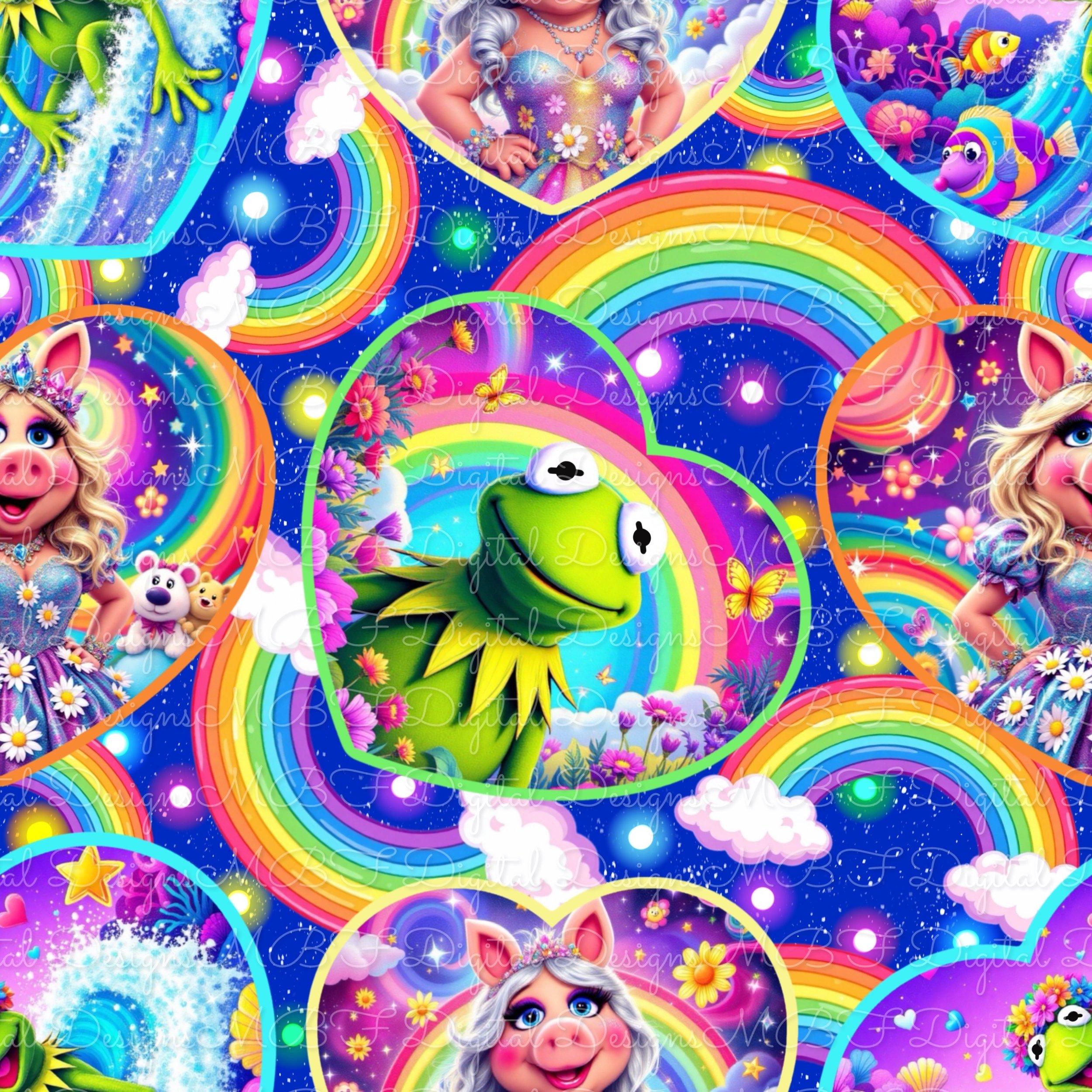 LF Kermie and Piggy (bold blue color way)