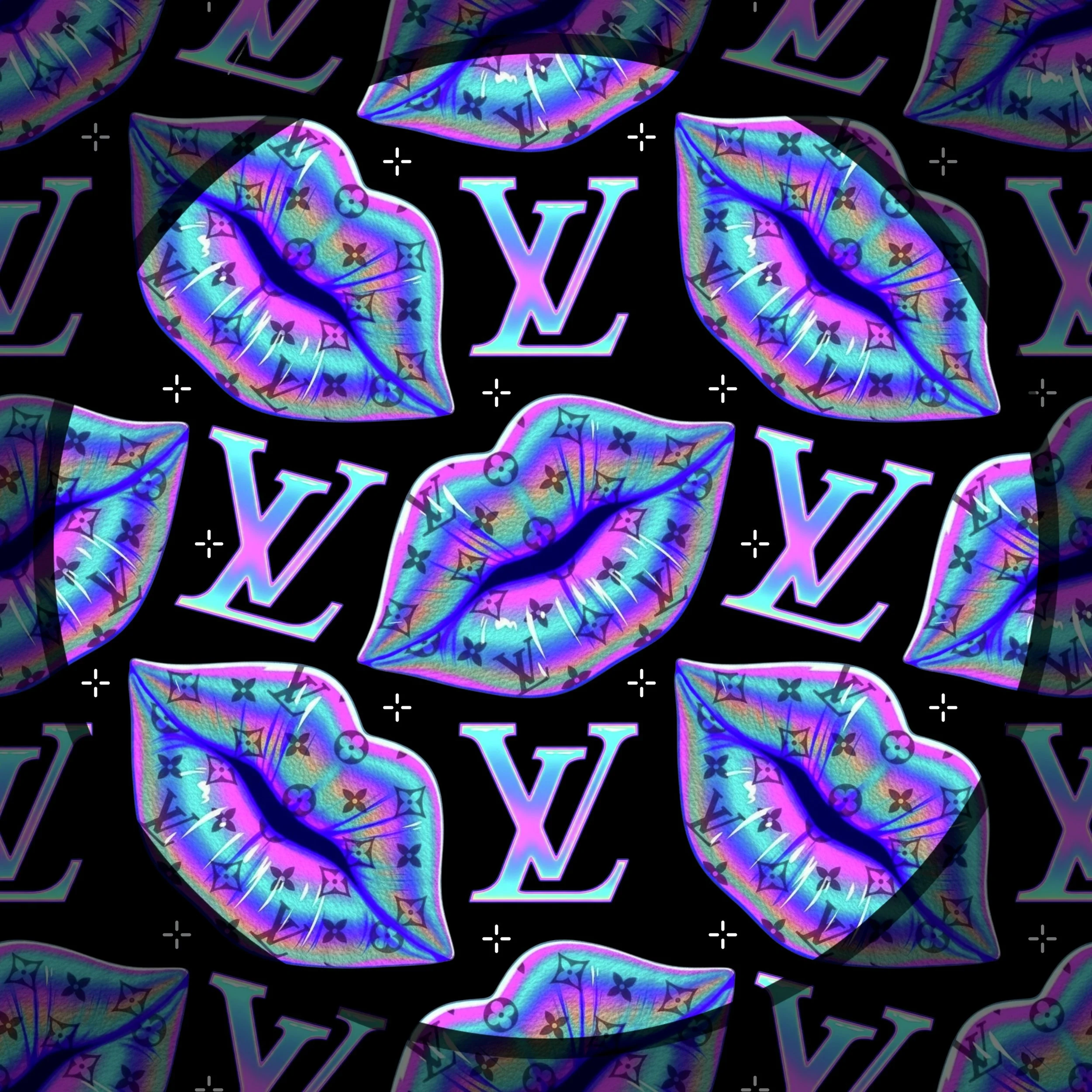 LV Holo Smooches (solid black color way)