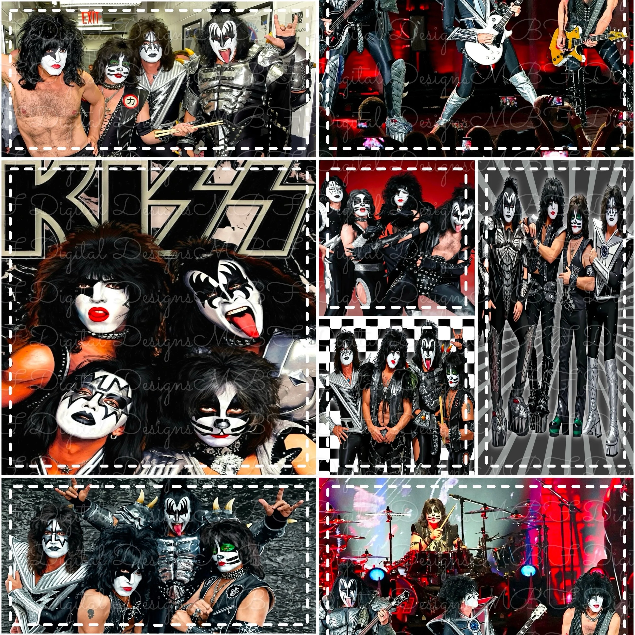 KISS Patchwork (white stitches color way)