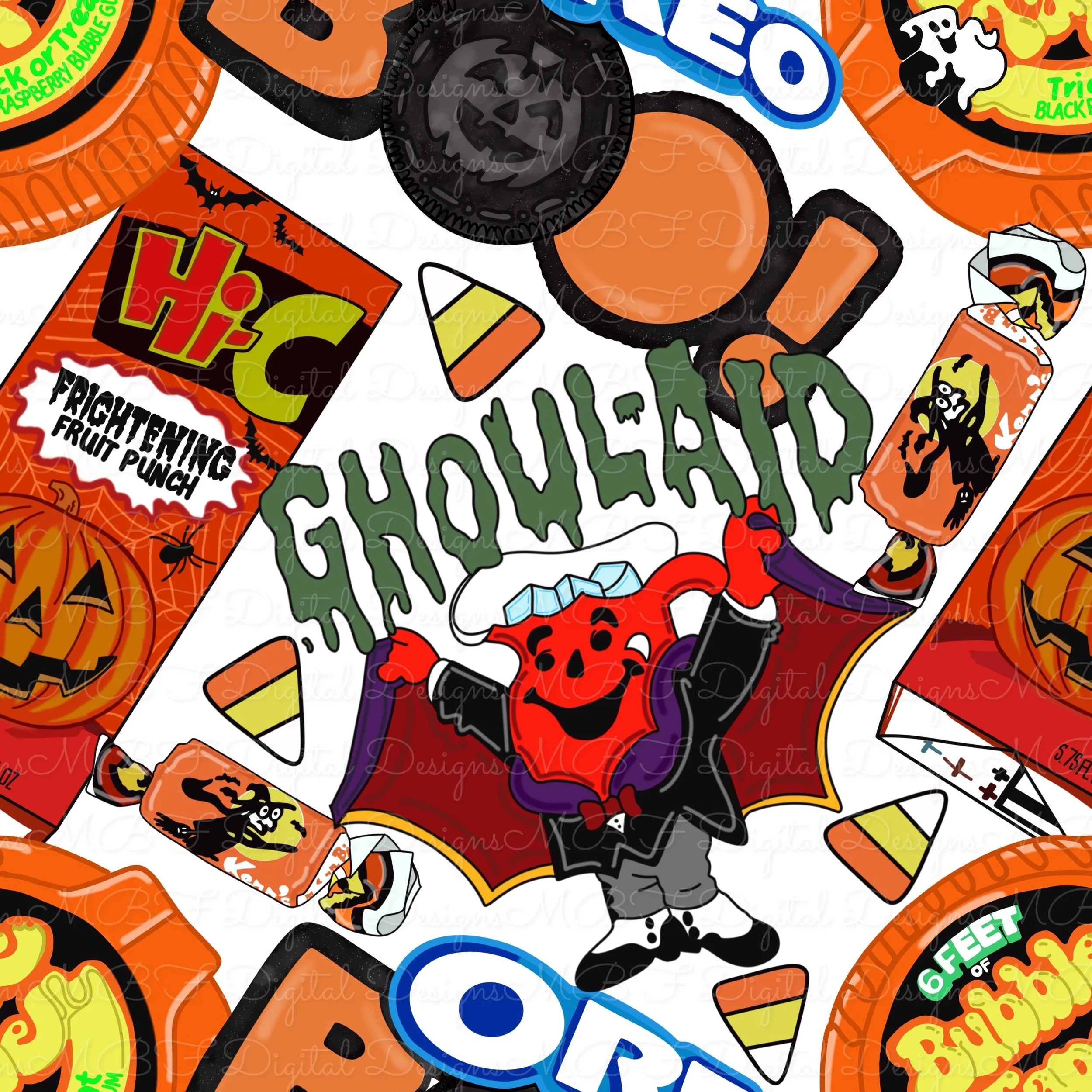 Retro Halloween Treats (ghostly white color way)