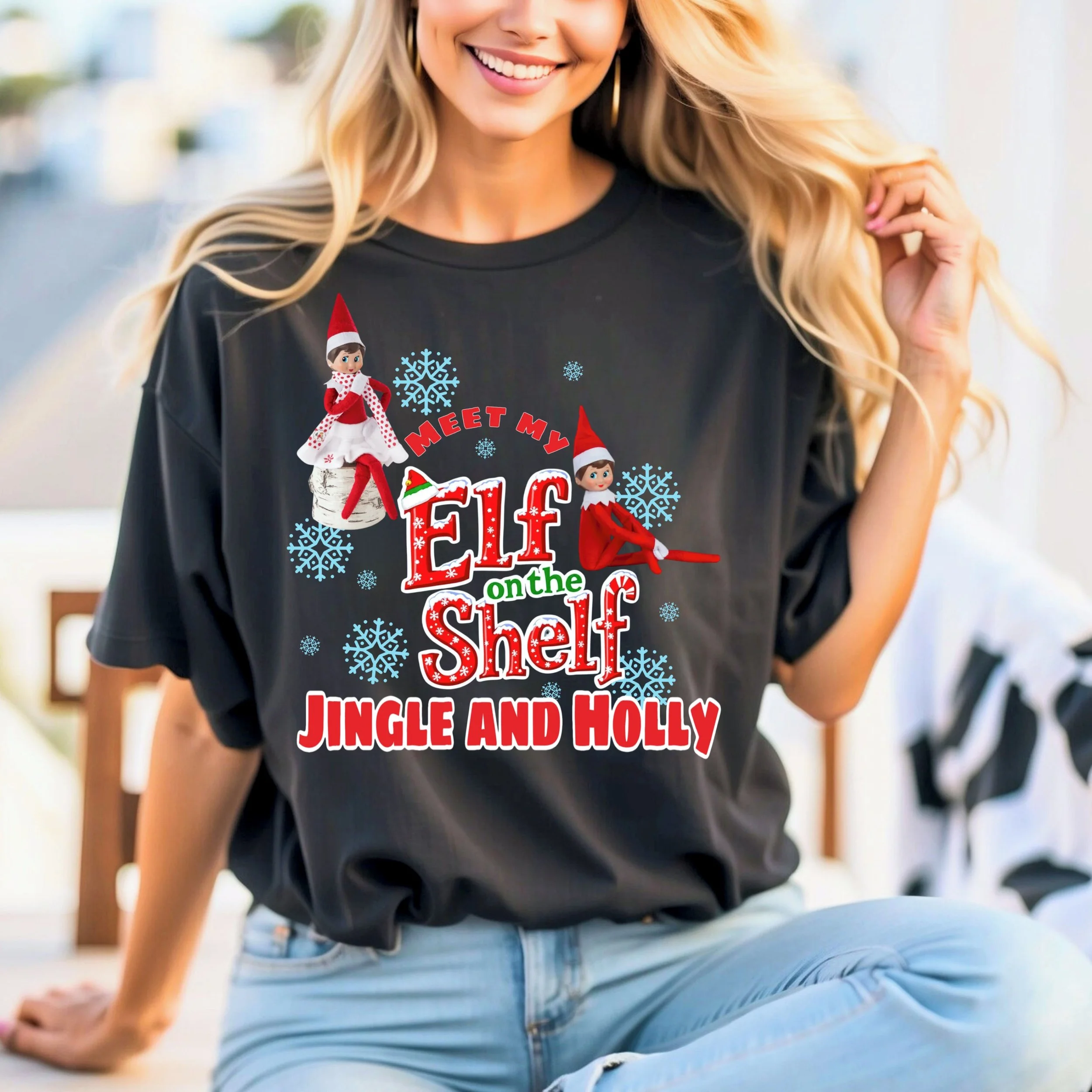 Shelf Elf Duo (two girl elves PNG has no names and can be personalized)