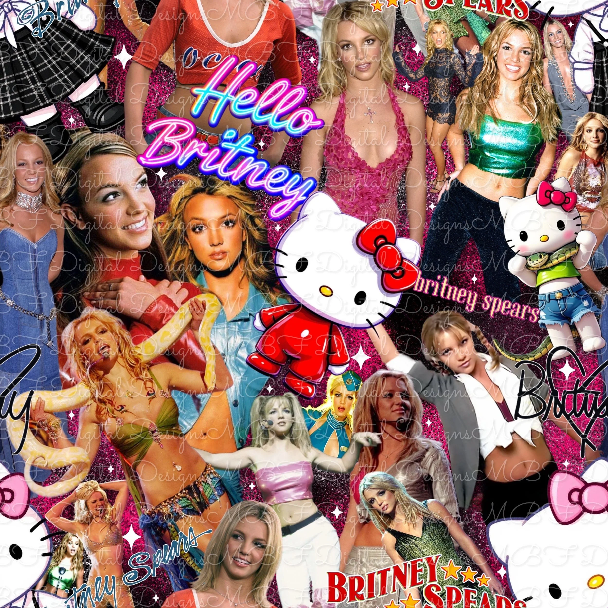 Hello Britney (hot pink sparkle color way)