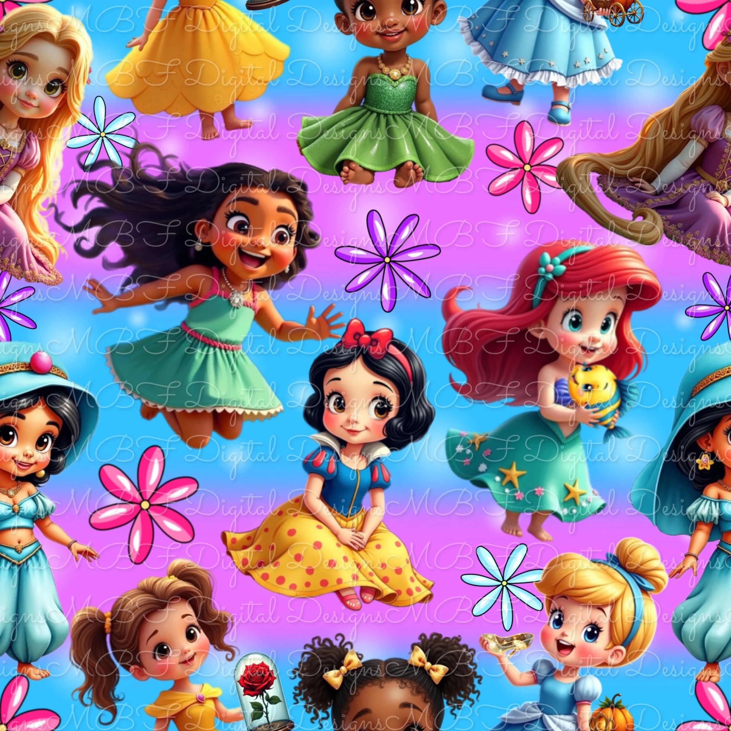 Little Princesses (purple/bright blue color way)