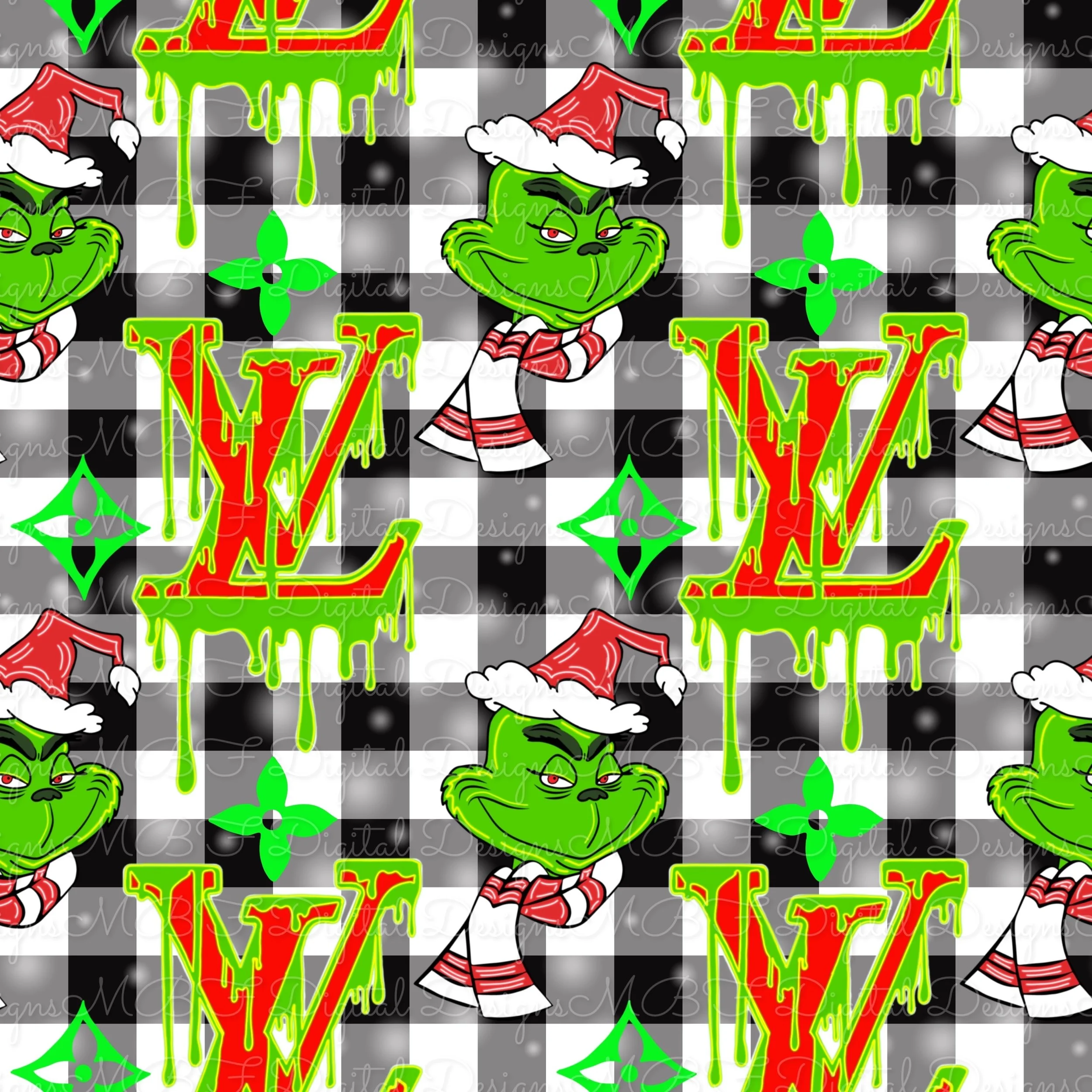 Boujee And Mean (Black and White Plaid color way)