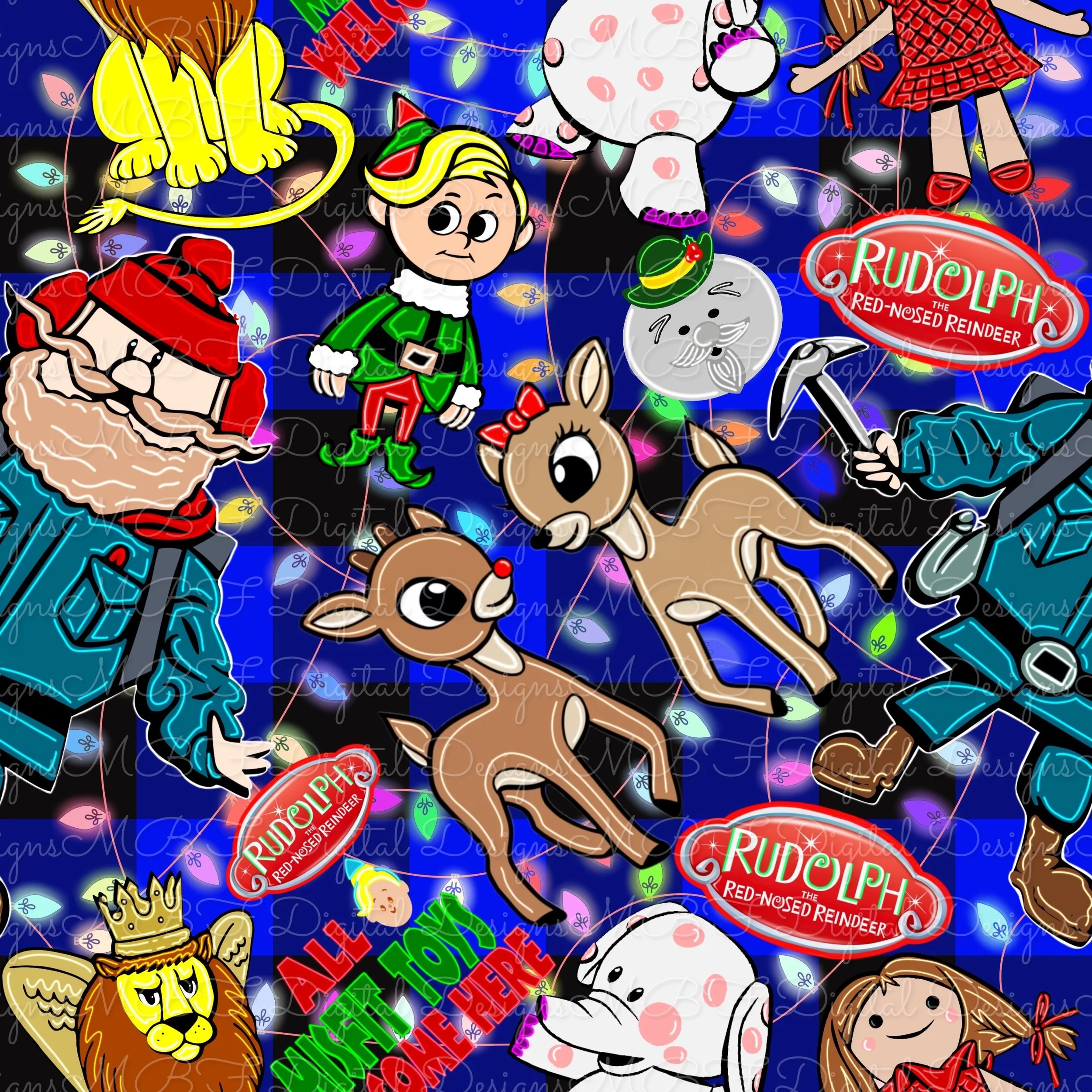 Rudolph (blue/black plaid color way)