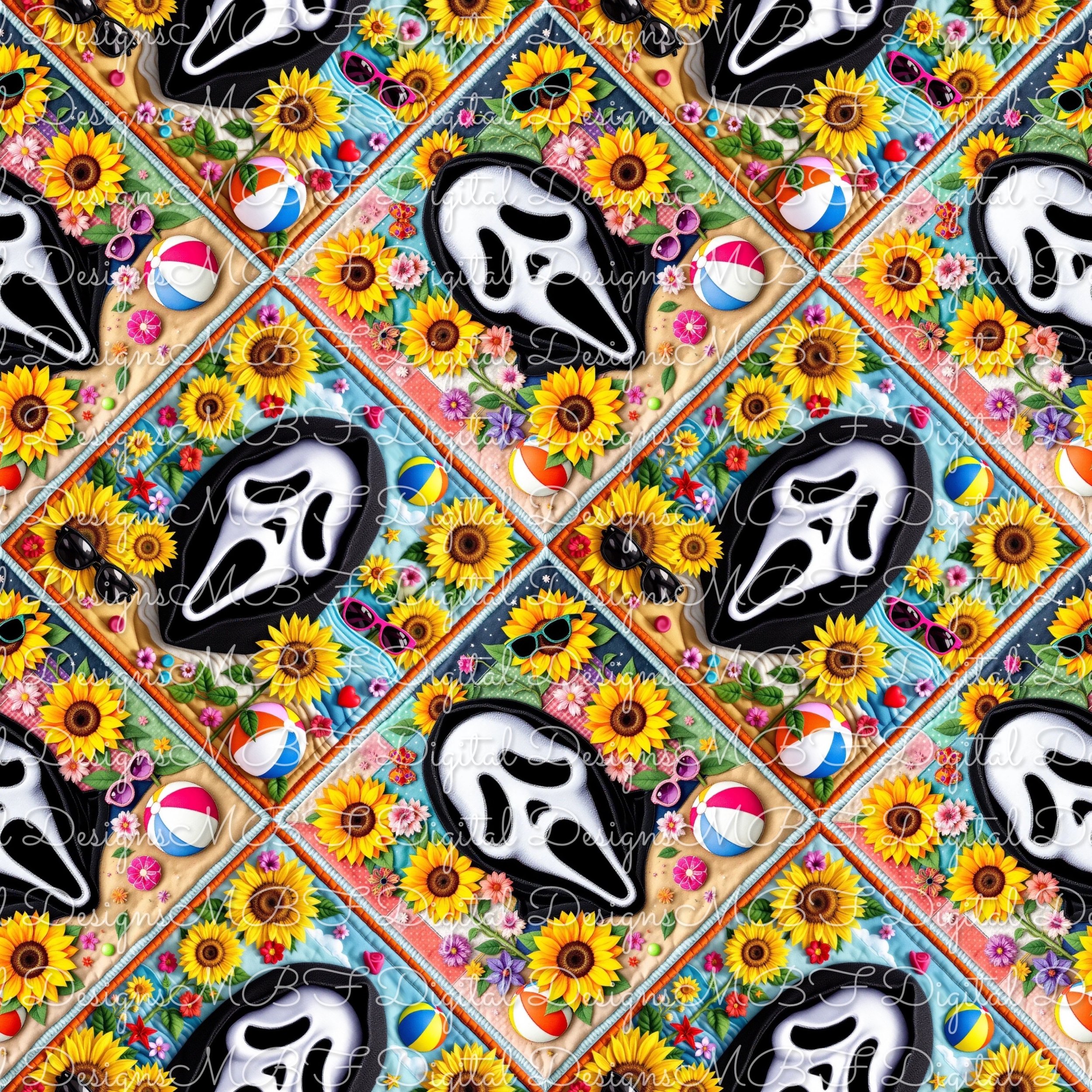 Summer Ghostface Patchwork