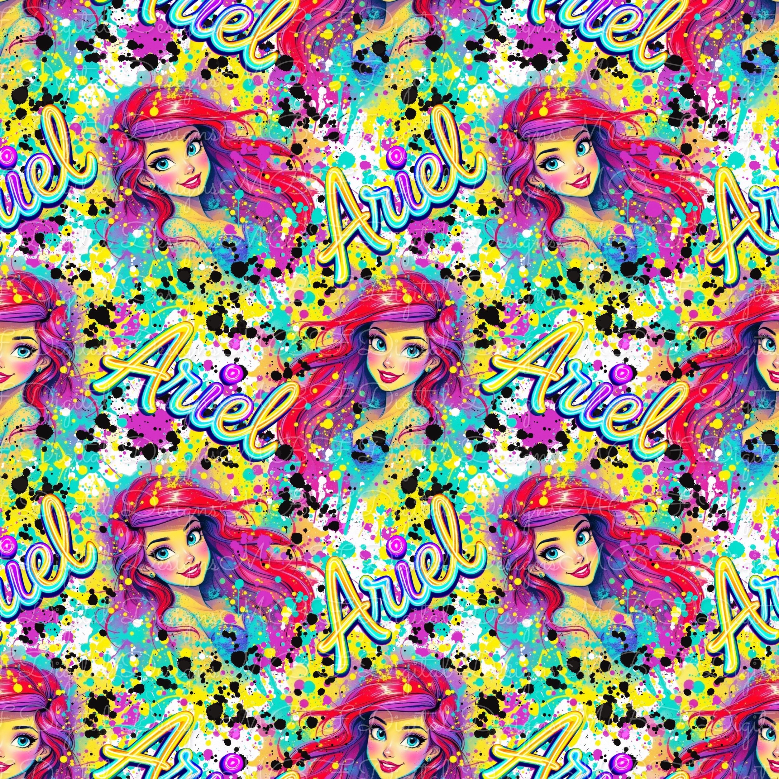 Splatter Ariel (white color way)