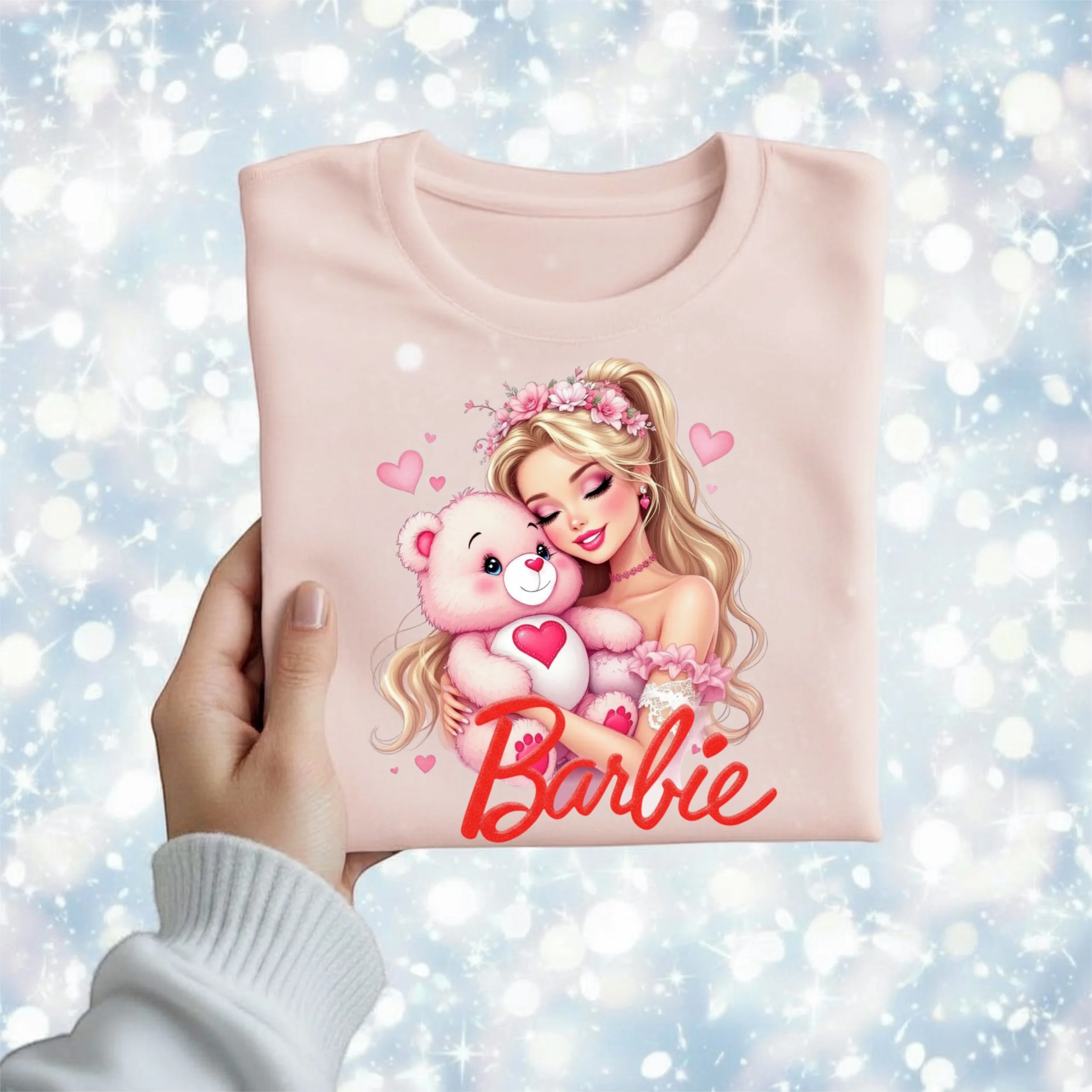 V-Day Caring Barbie Bows PNG