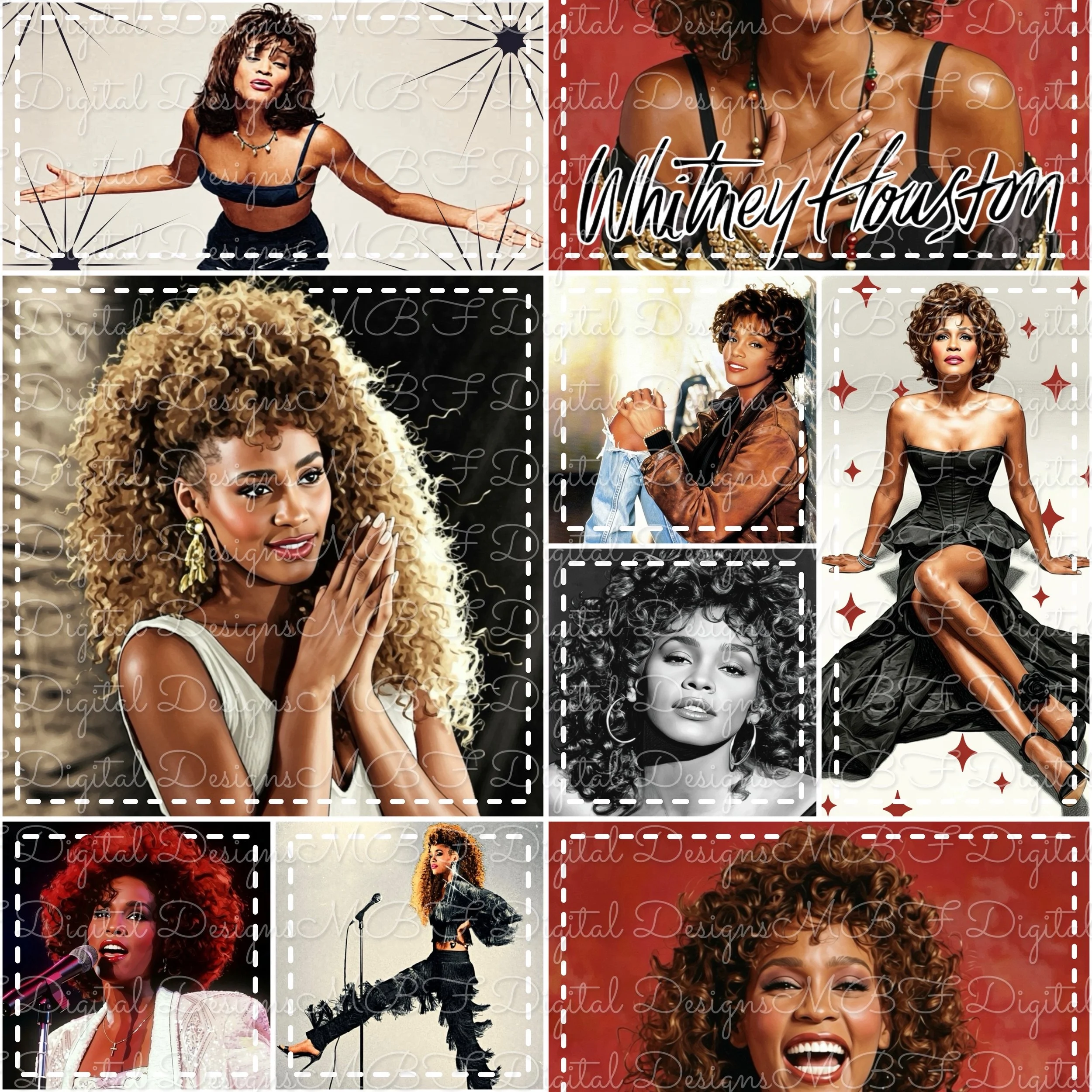 Whitney Patchwork (white stitches color way)