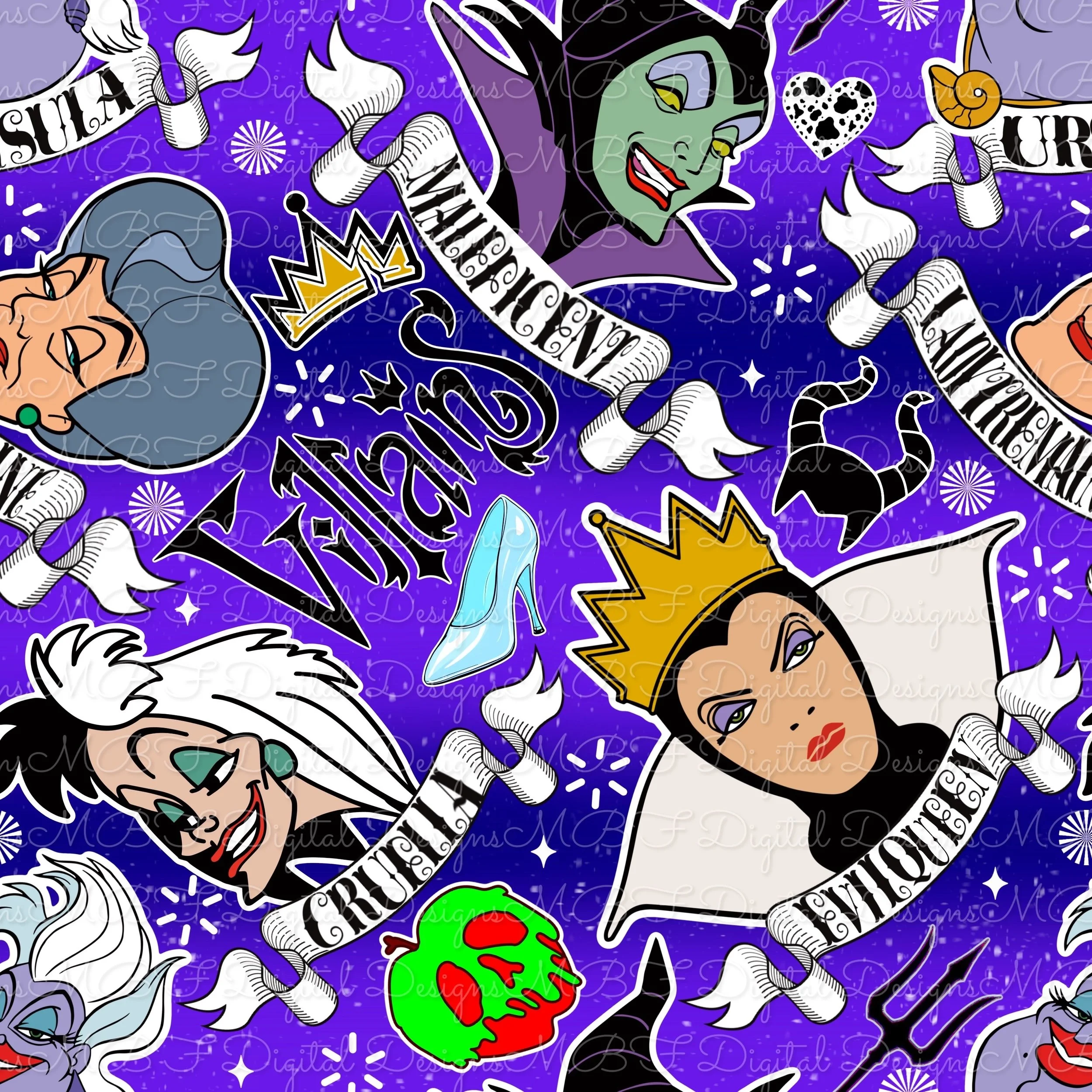 Villains (purple and navy ombre color way)