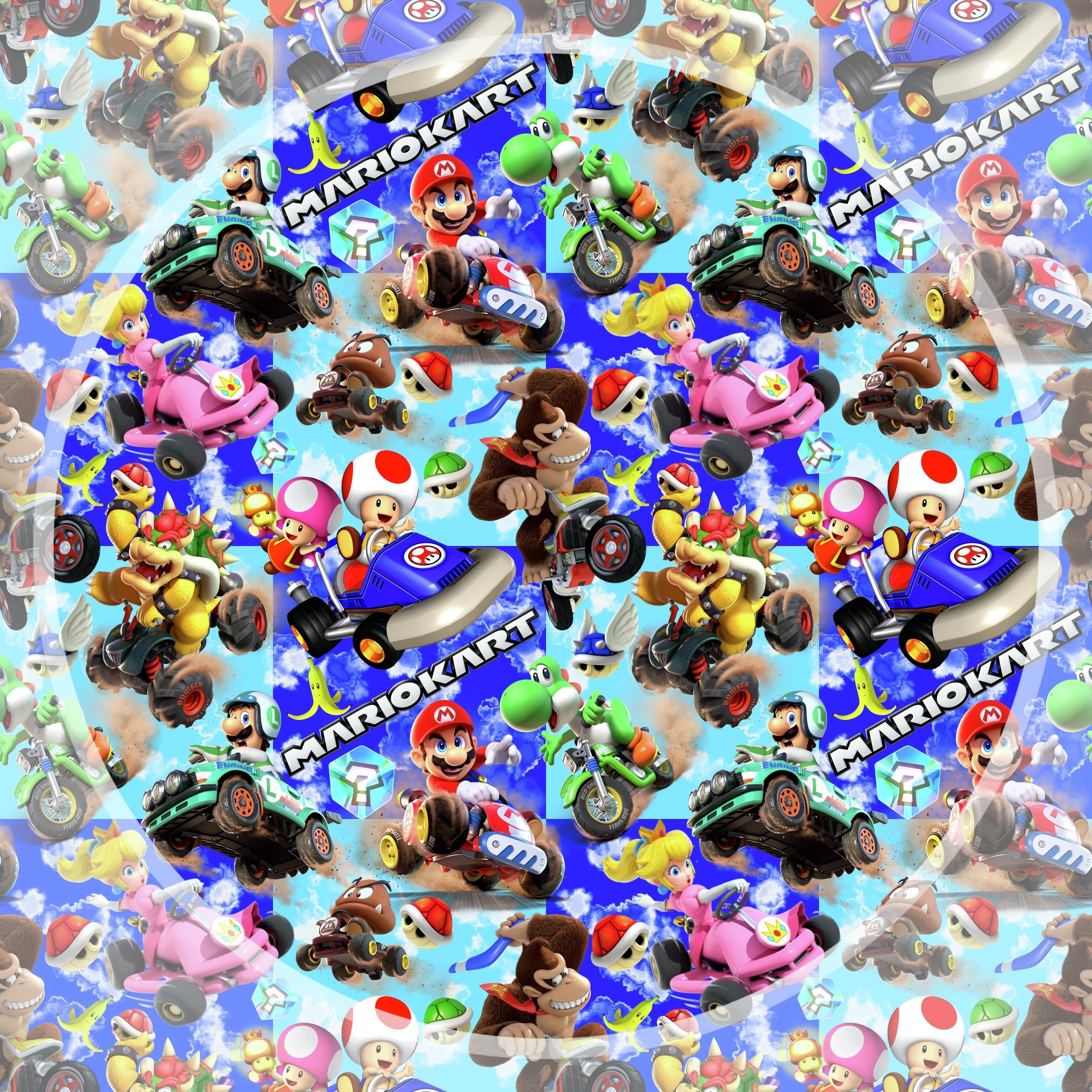 Mario Kart (duo blue checked color way)