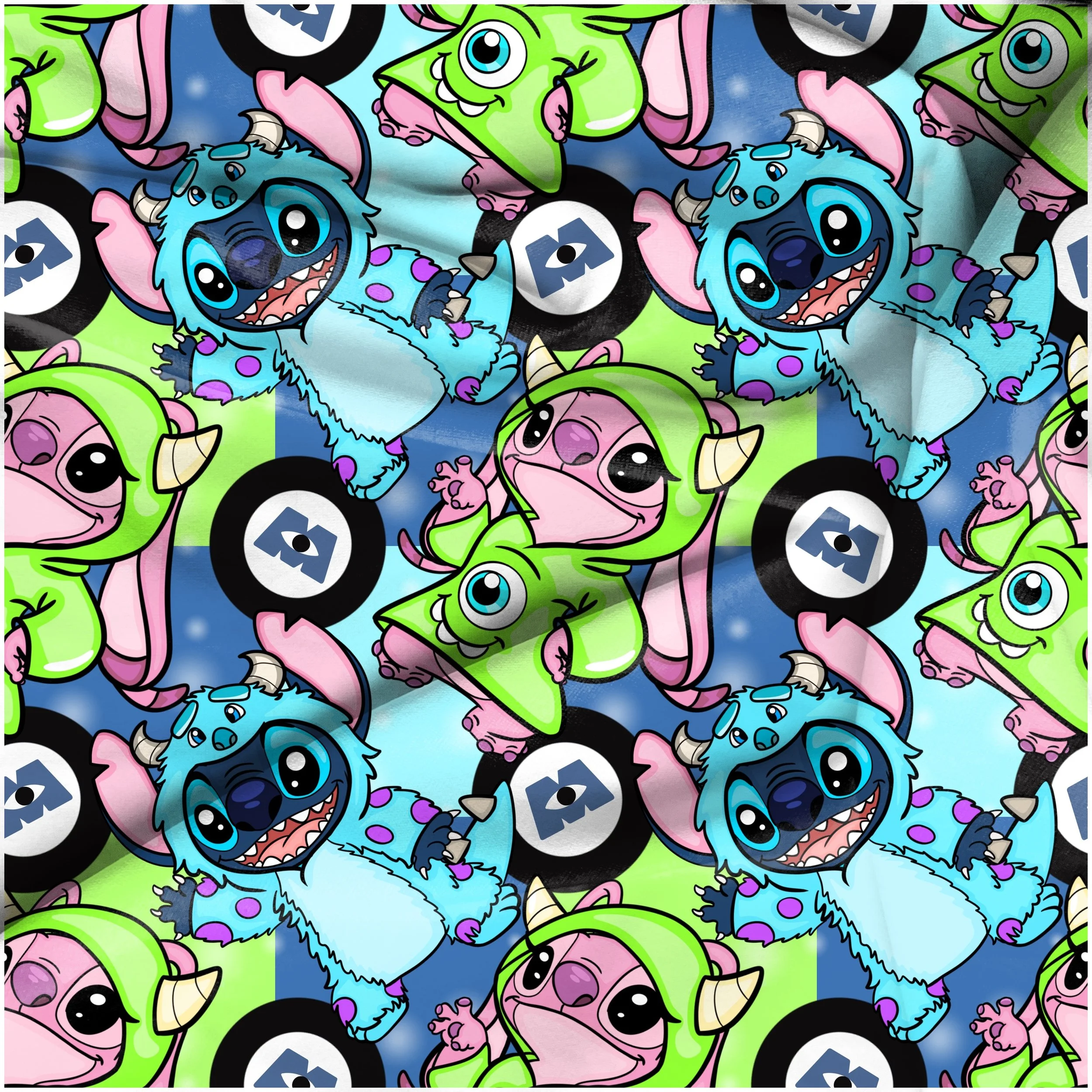 Monsters Stitch (tri colored checked color way)
