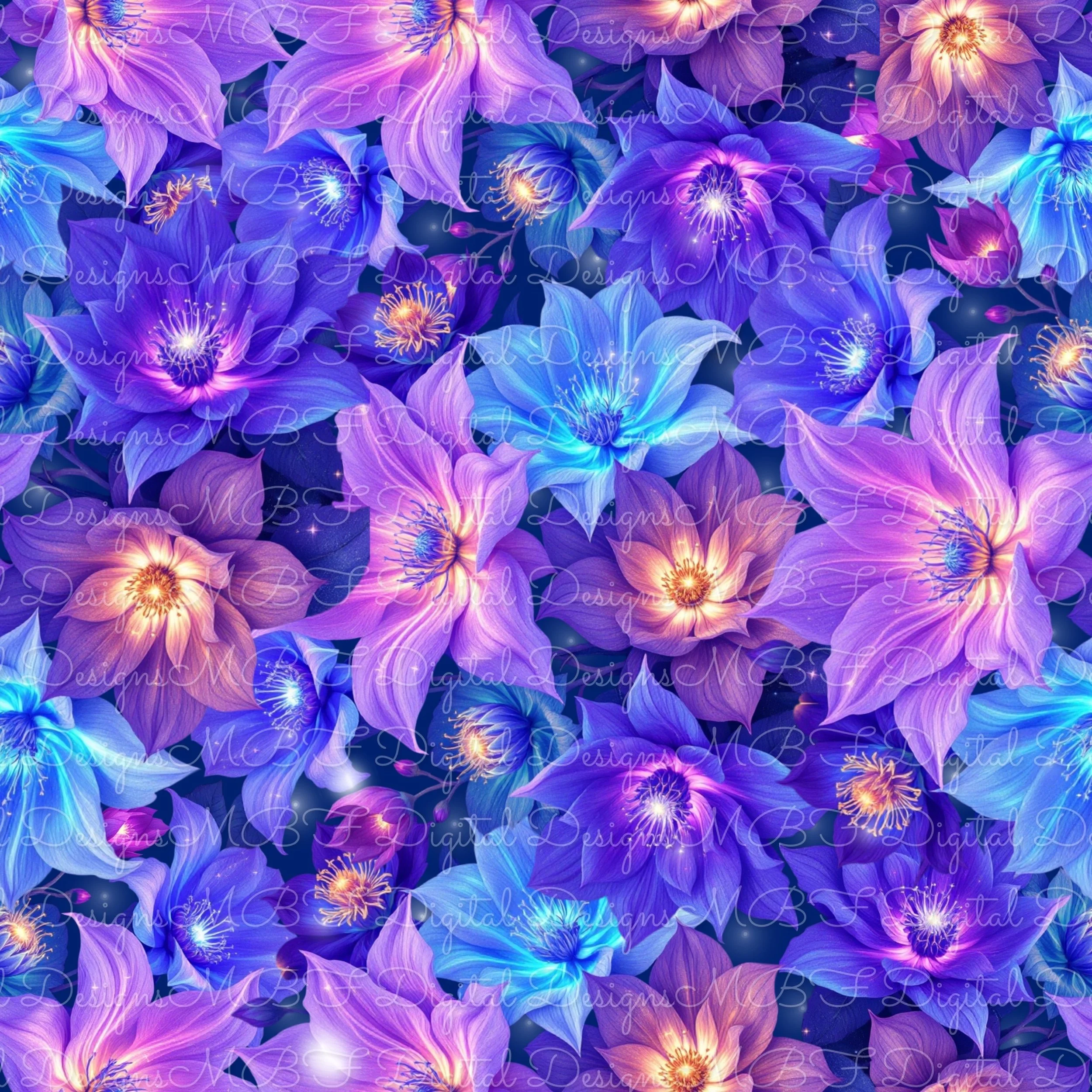 Floral Glow (navy glow color way)