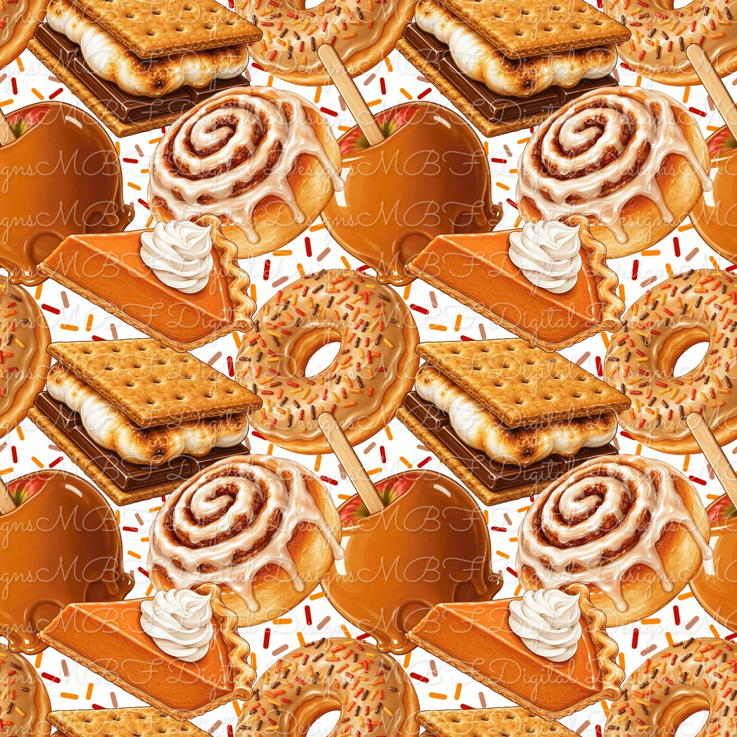 Fall Sweet Treats (white color way)