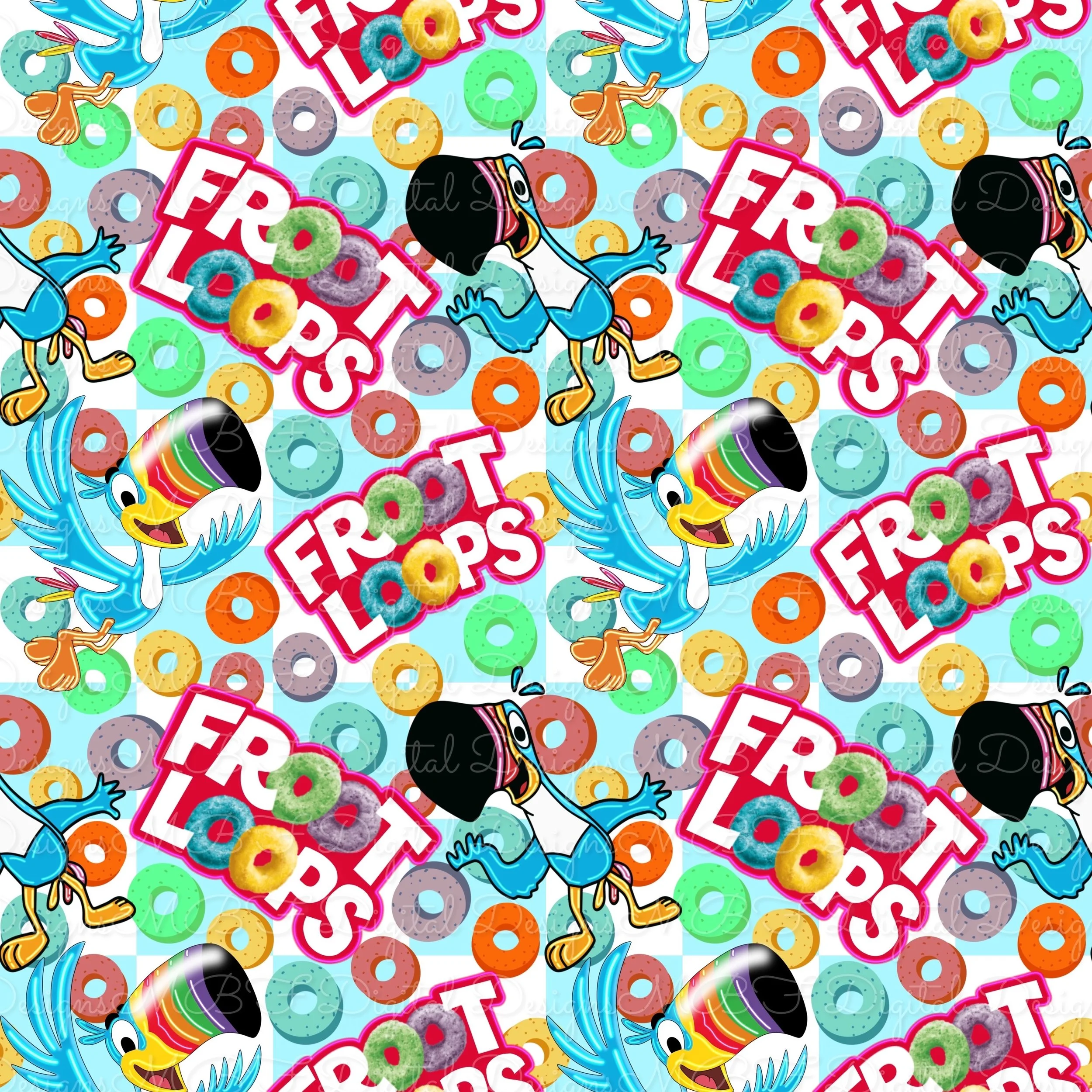 Toucan Sam (blue checked color way)