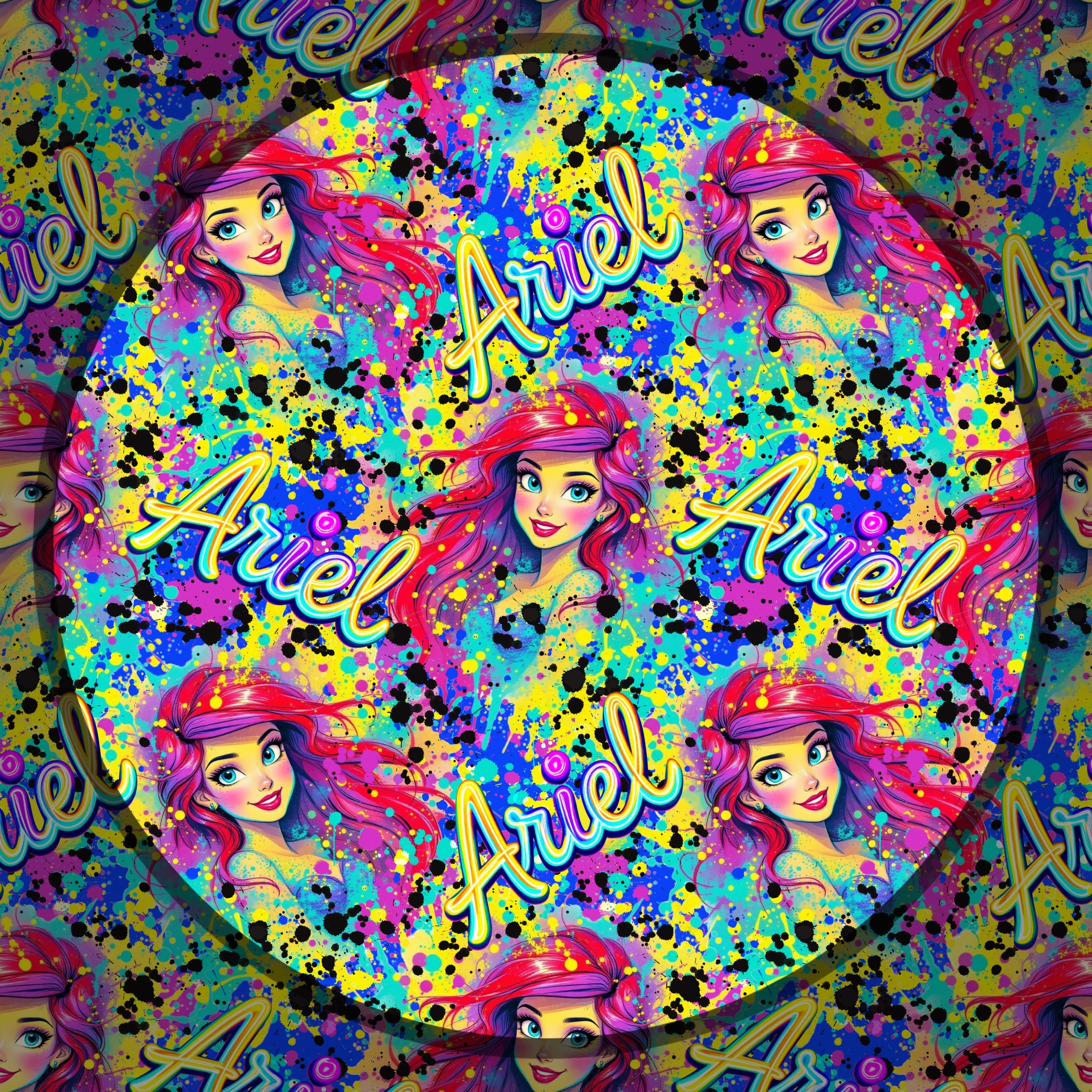 Splatter Ariel (bright blue color way)