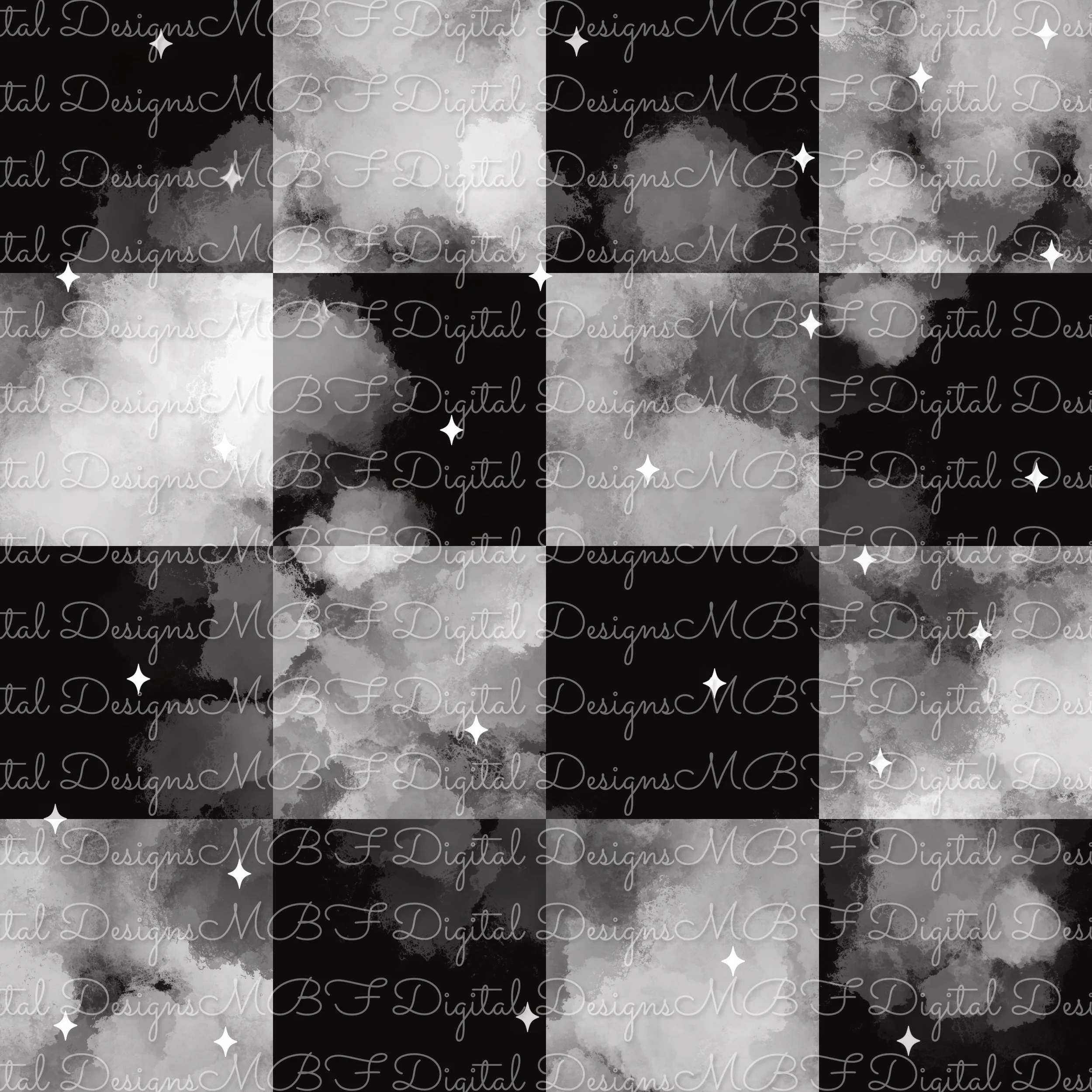 Gothic Moments Coord (white smoke checked color way)