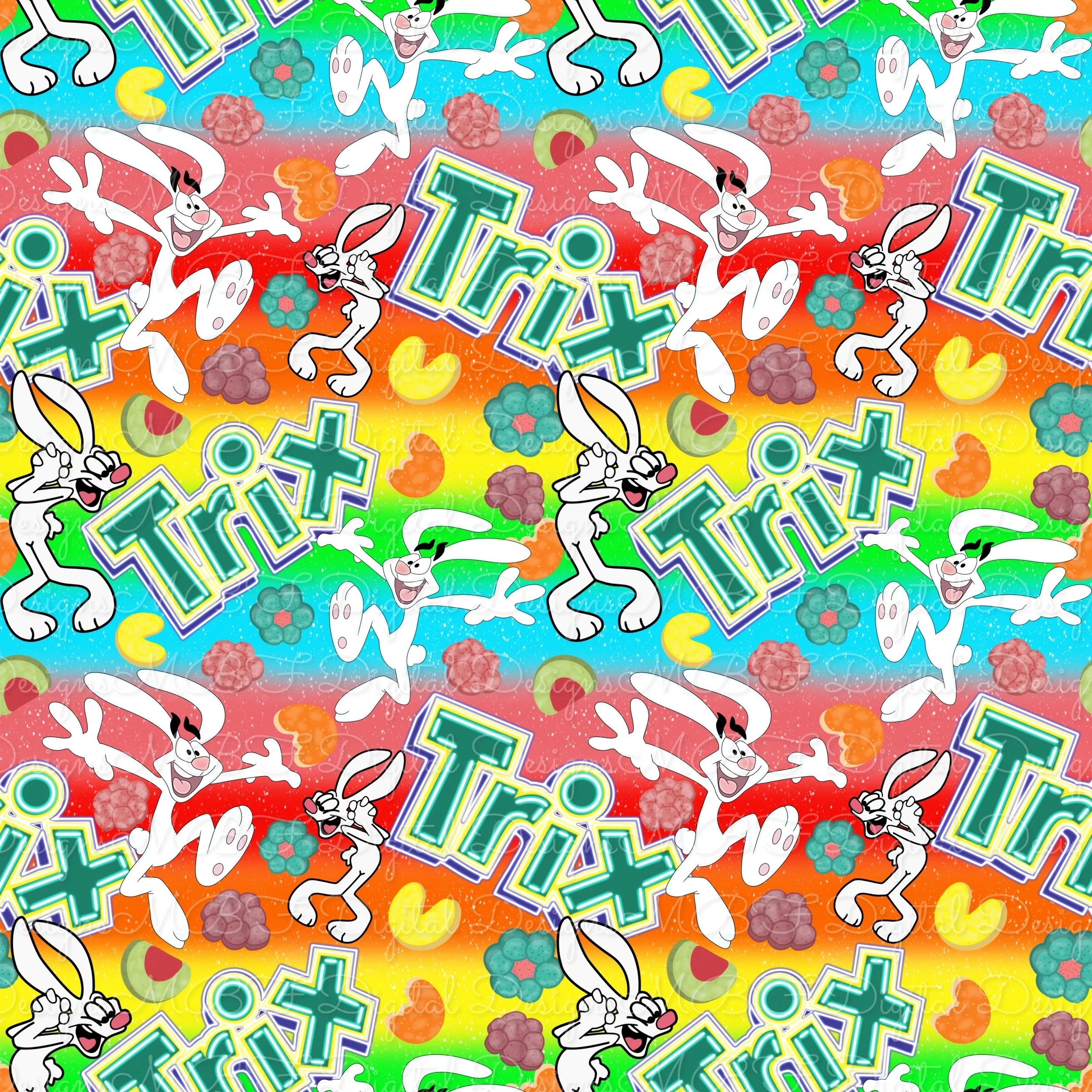 Silly Rabbit (ombré rainbow color way)