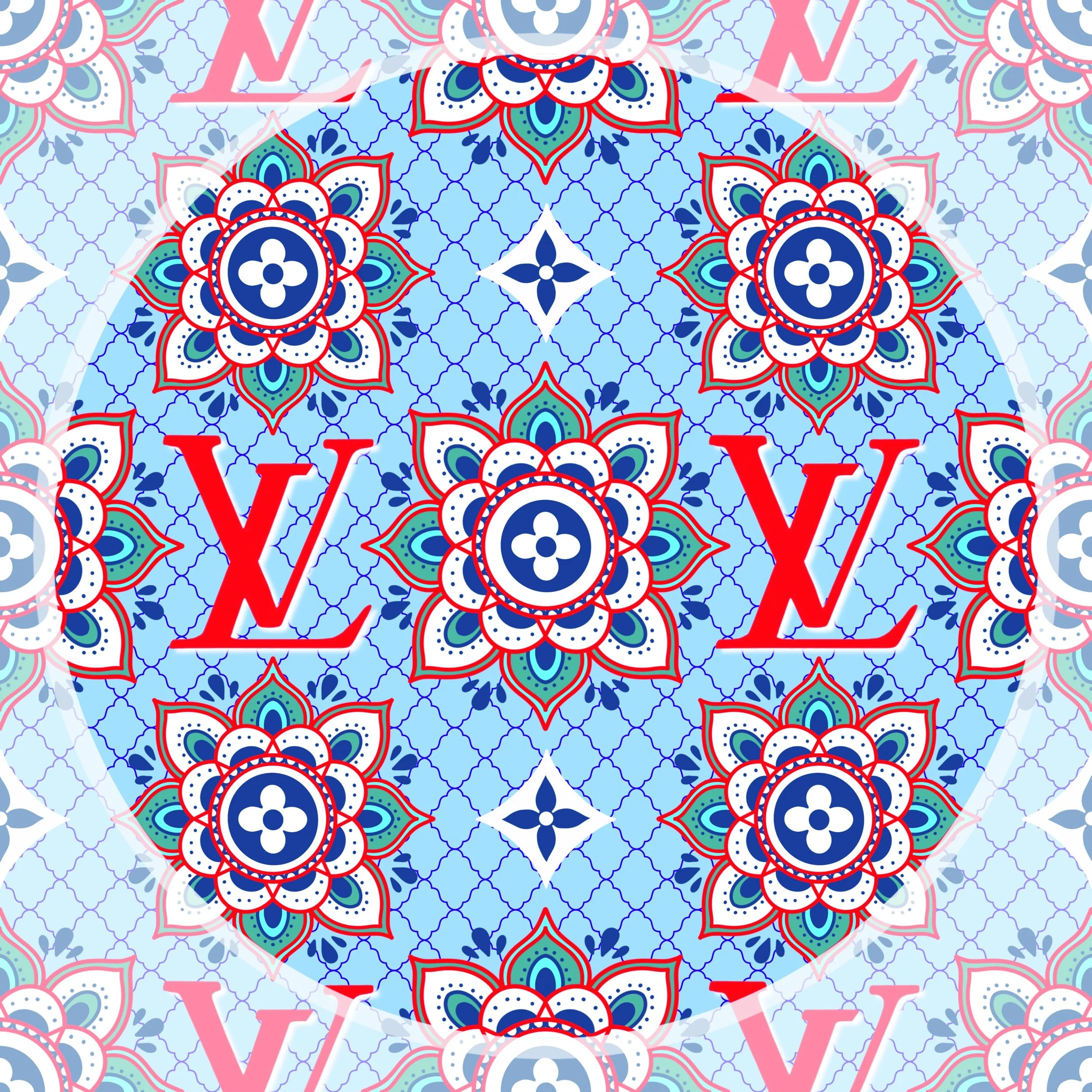 LV Mandala (cornflower color way)