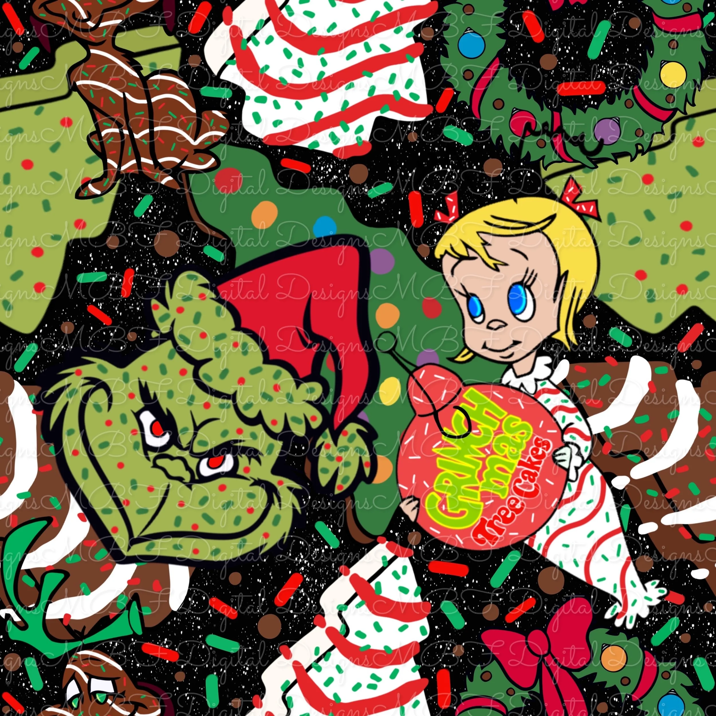 G-mas Tree Cakes (black color way)