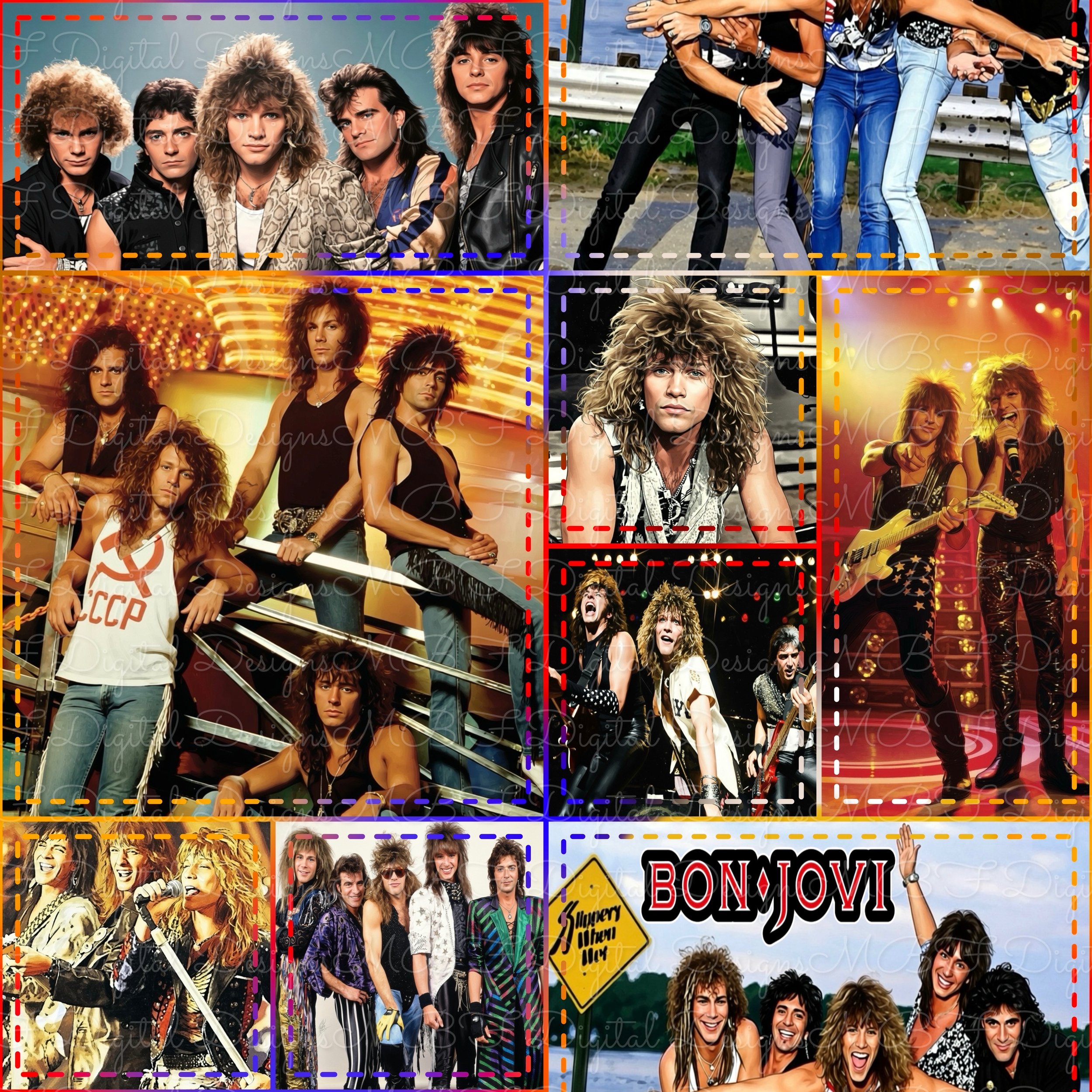 Bon Jovi Patchwork (multi stitches color way)
