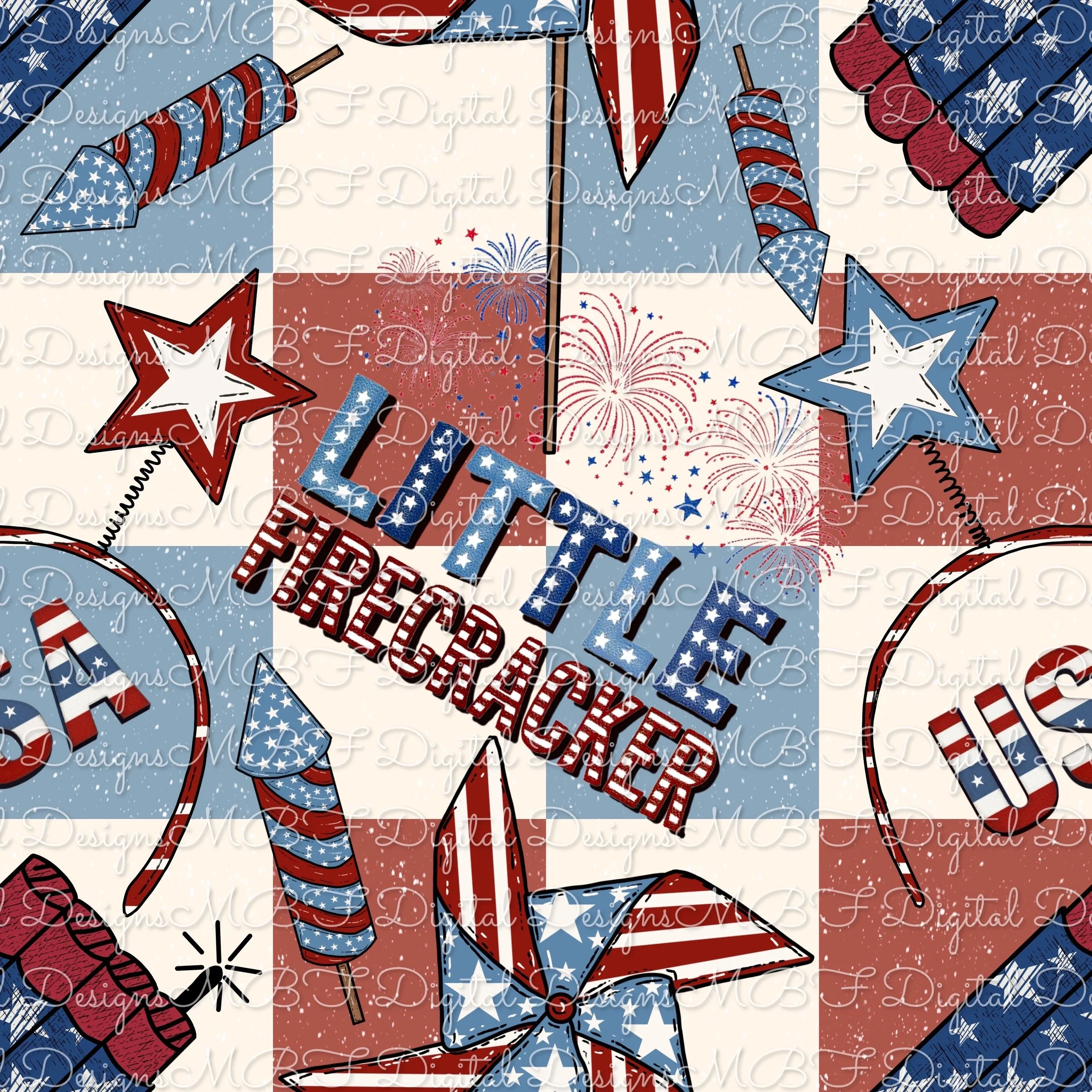 Little Firecracker (vintage multi checked color way)
