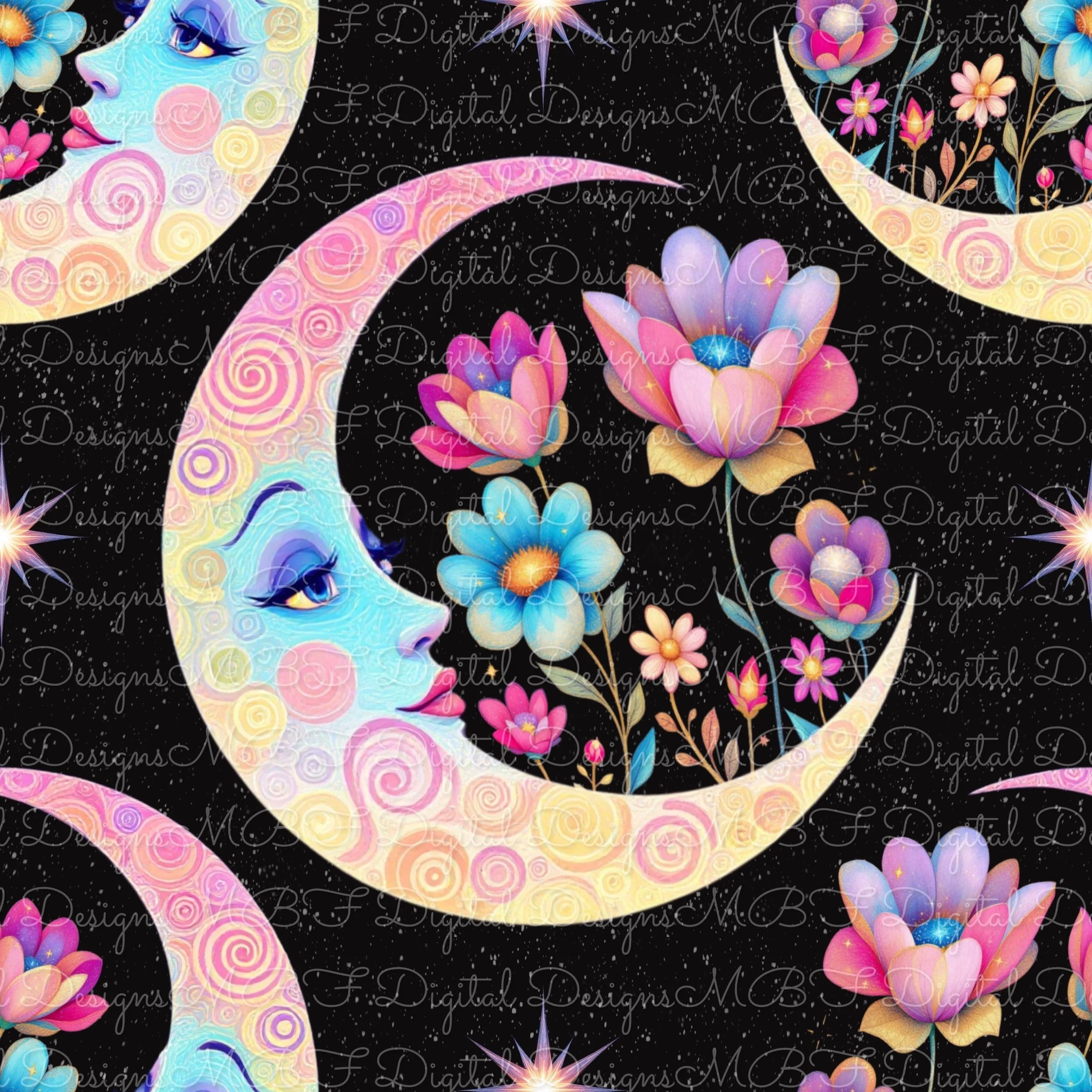 Moon Child (midnight black color way)
