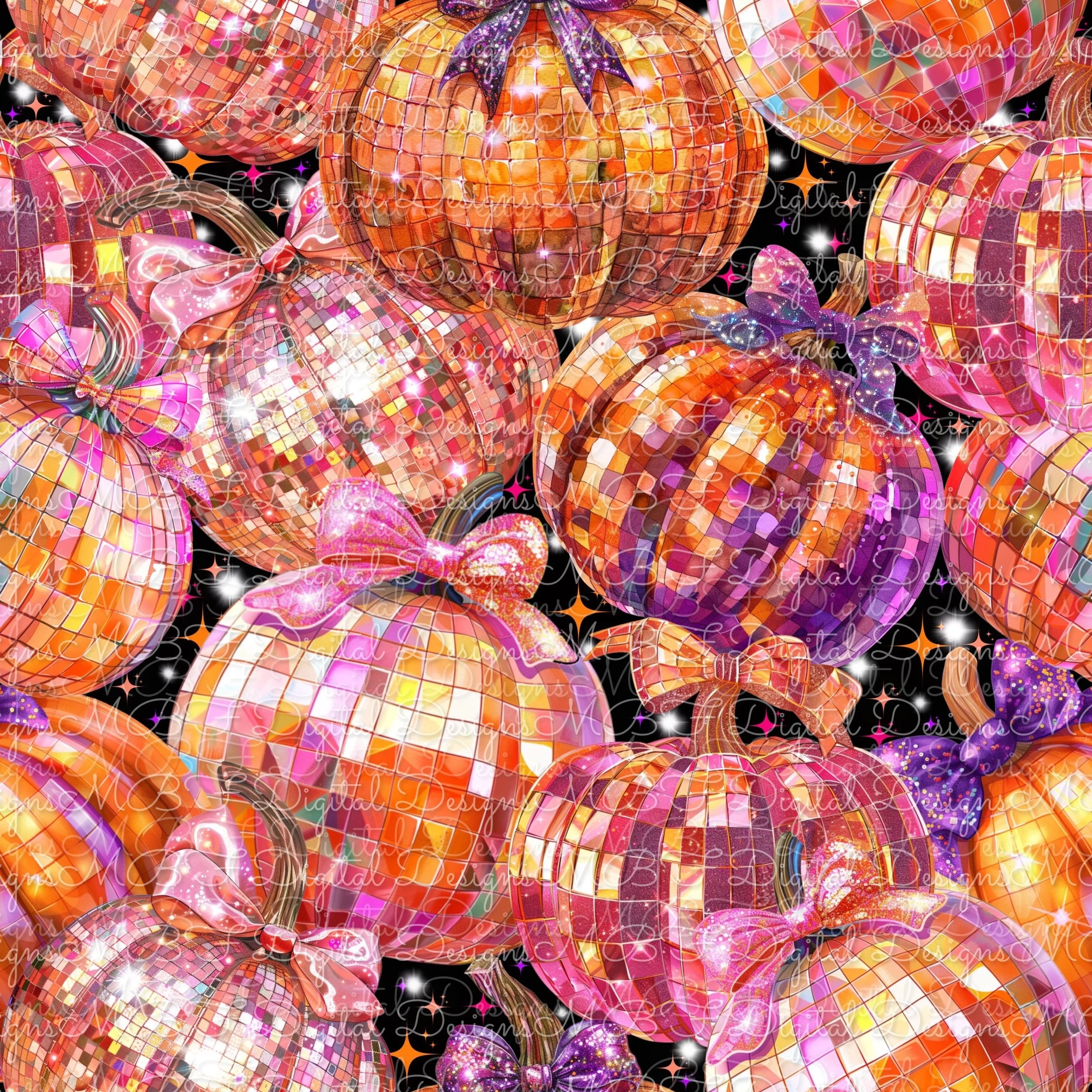 Disco Pumpkins (black color way)