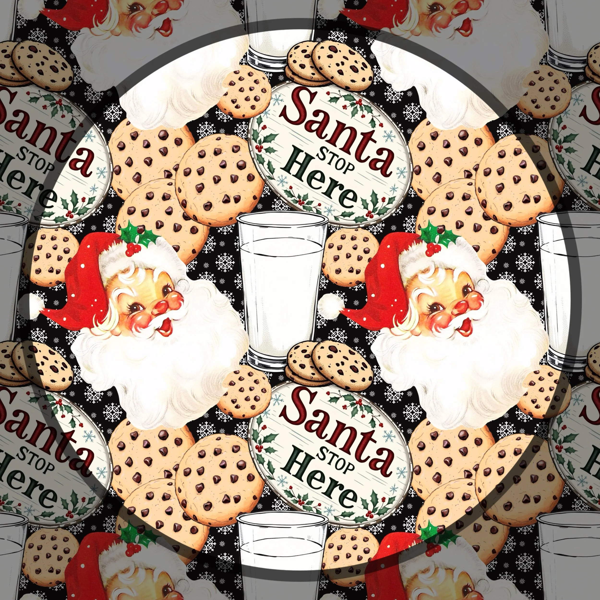 Santa Stop Here (midnight snow color way)