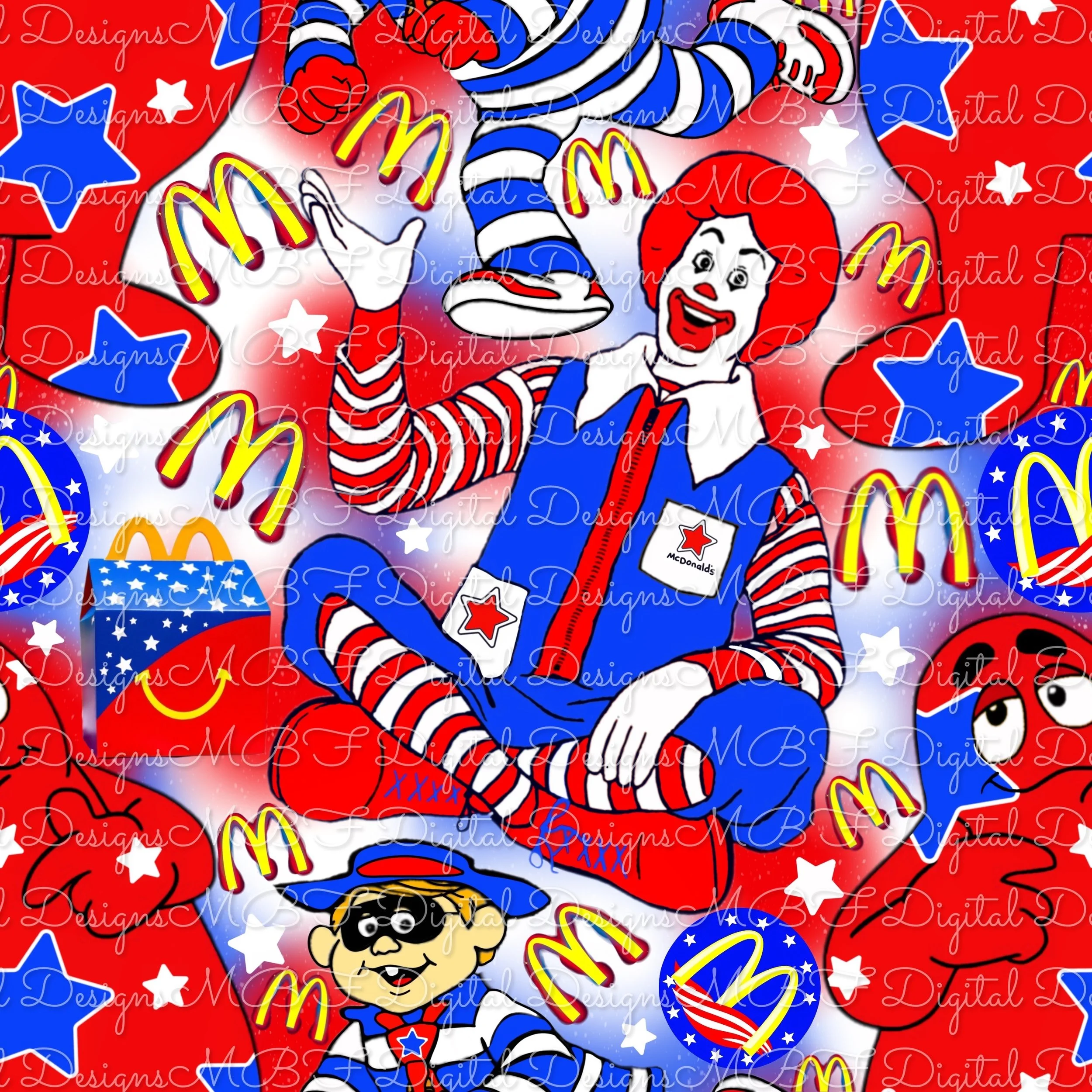Mc4OJ (red white & blue color mix color way)