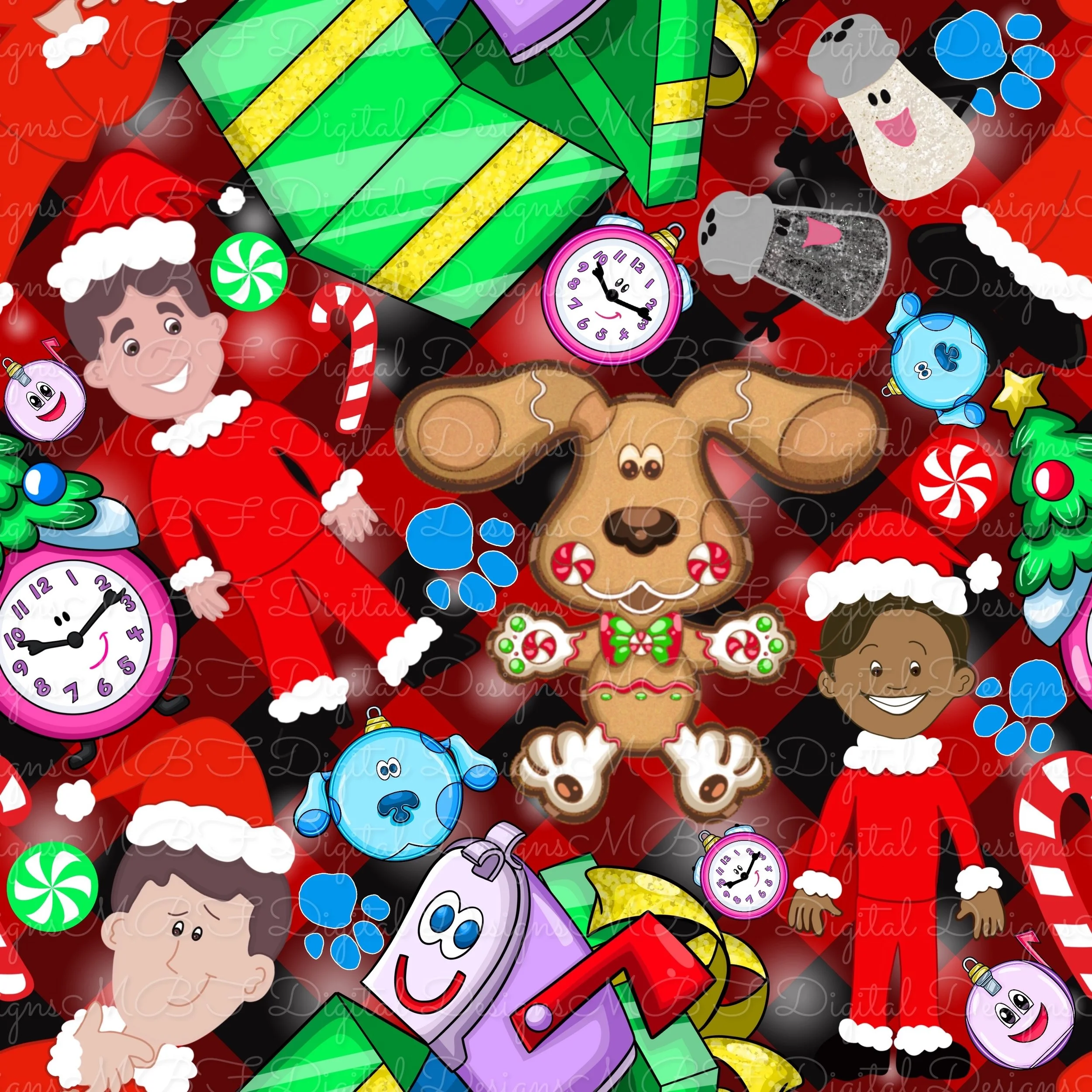 Christmas Clues (Red and Black Plaid Color Way)