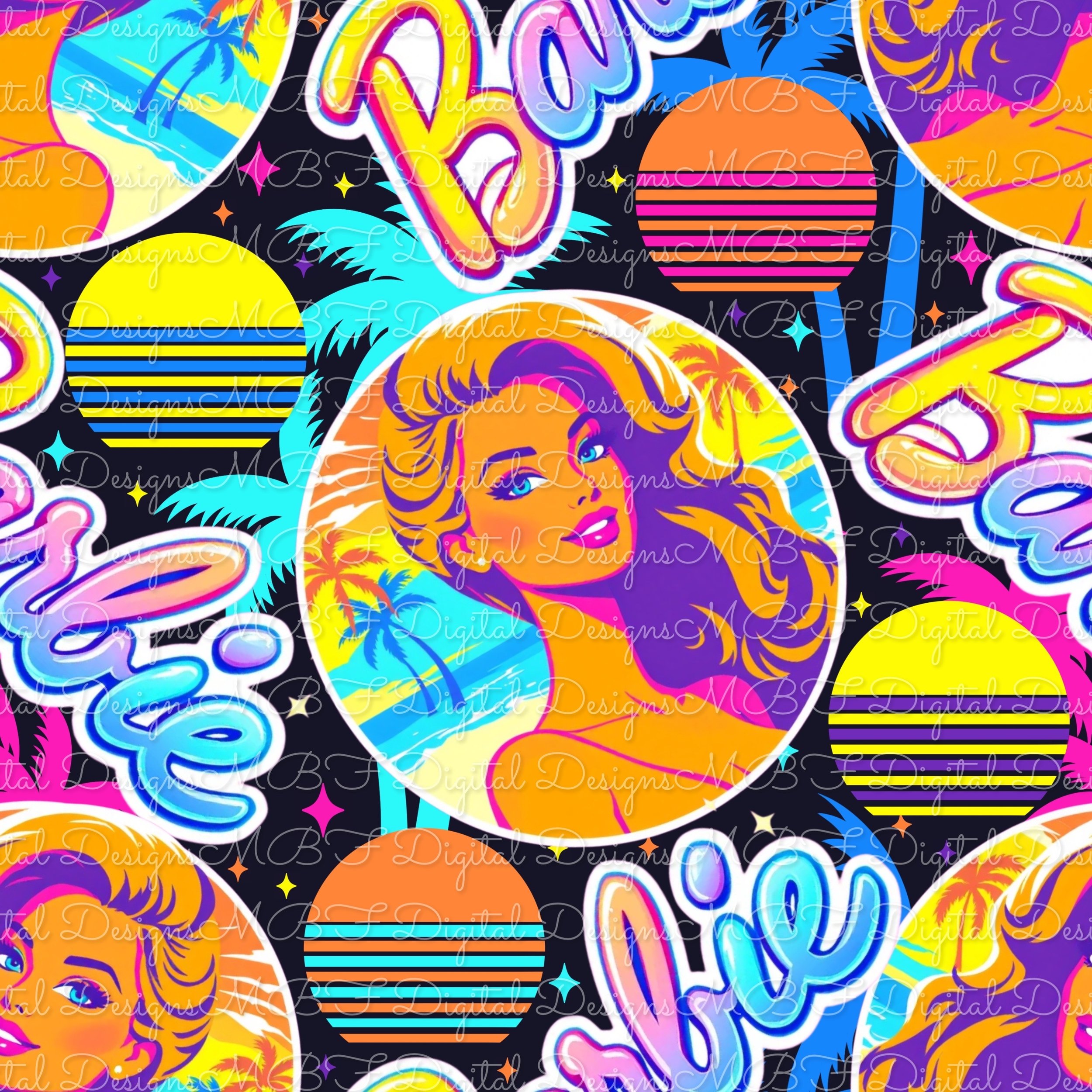 80’s Malibu Barbie (black color way)