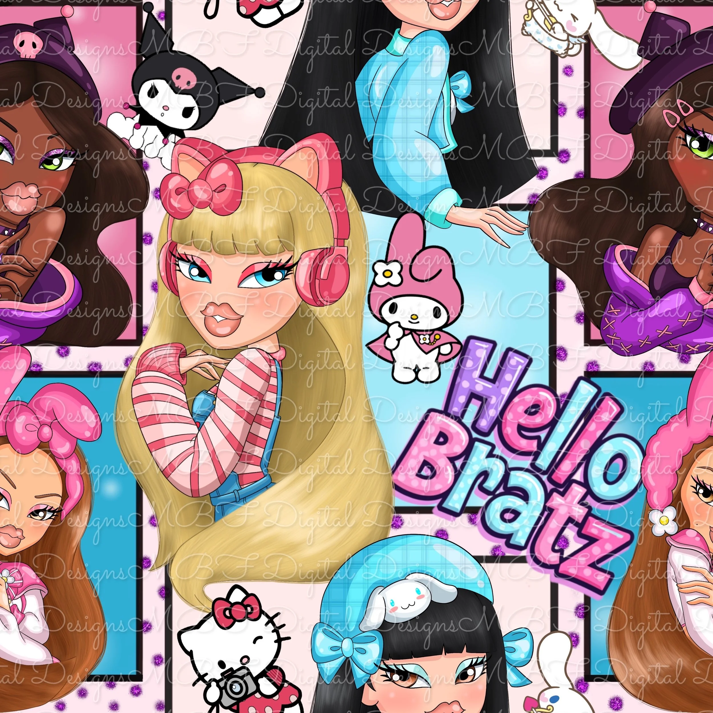 Hello Bratz (light color way with black frames)