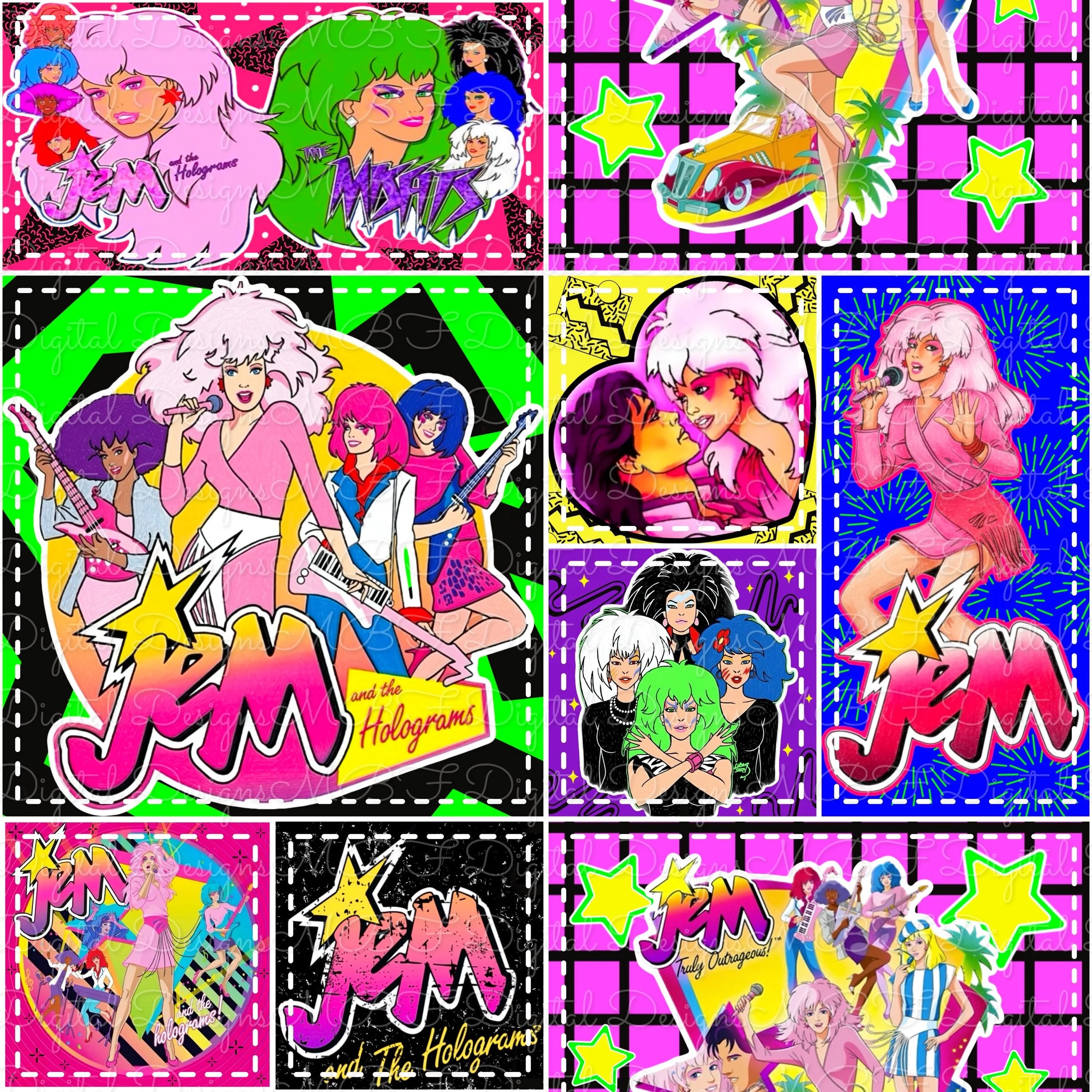 Jem and the Holograms Patchwork