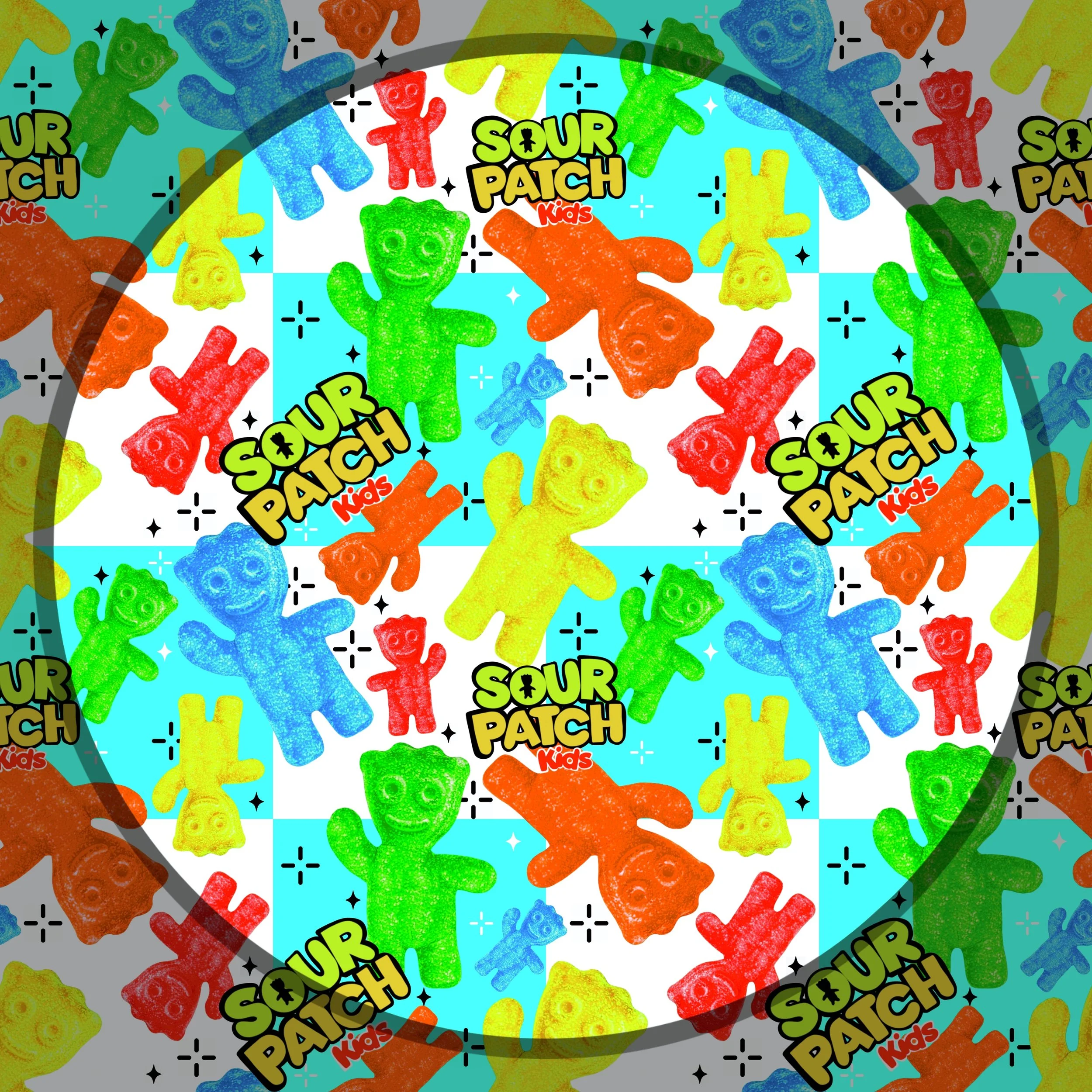 Sour Patch Neons (electric blue checked color way)