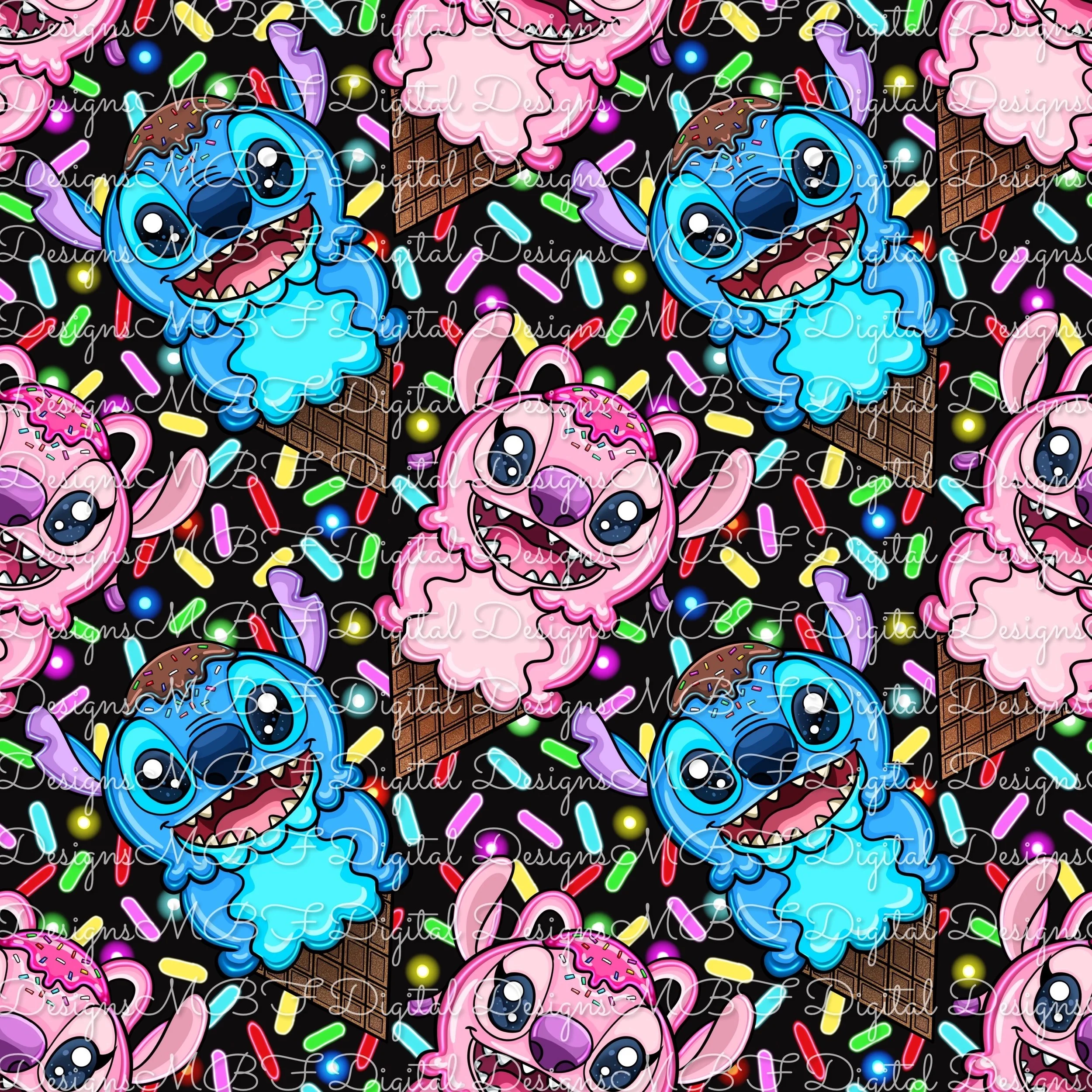 Ice Cream Experiments (black glow color way)