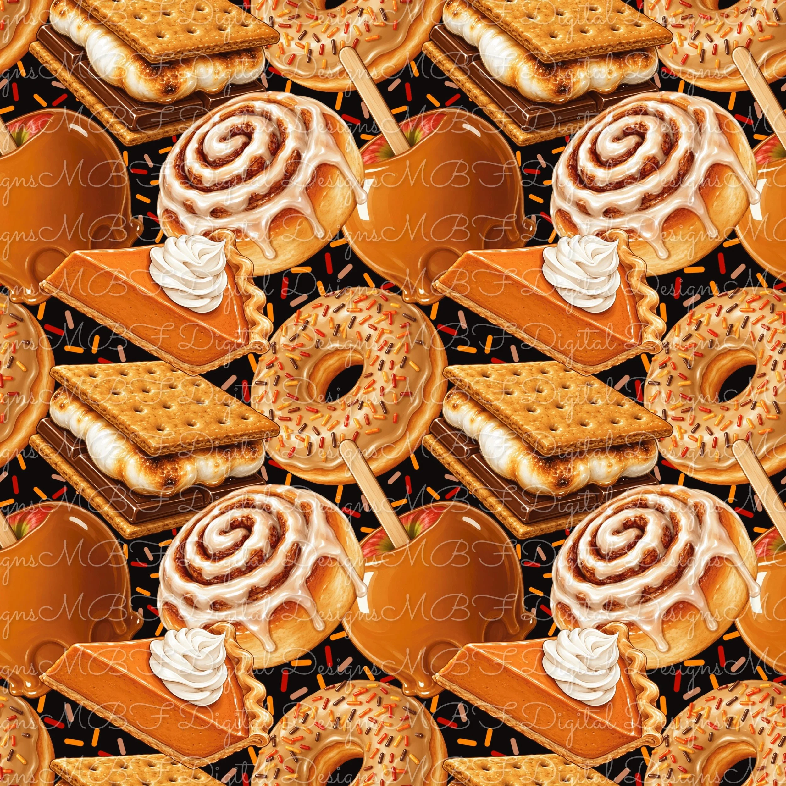 Fall Sweet Treats (black color way)