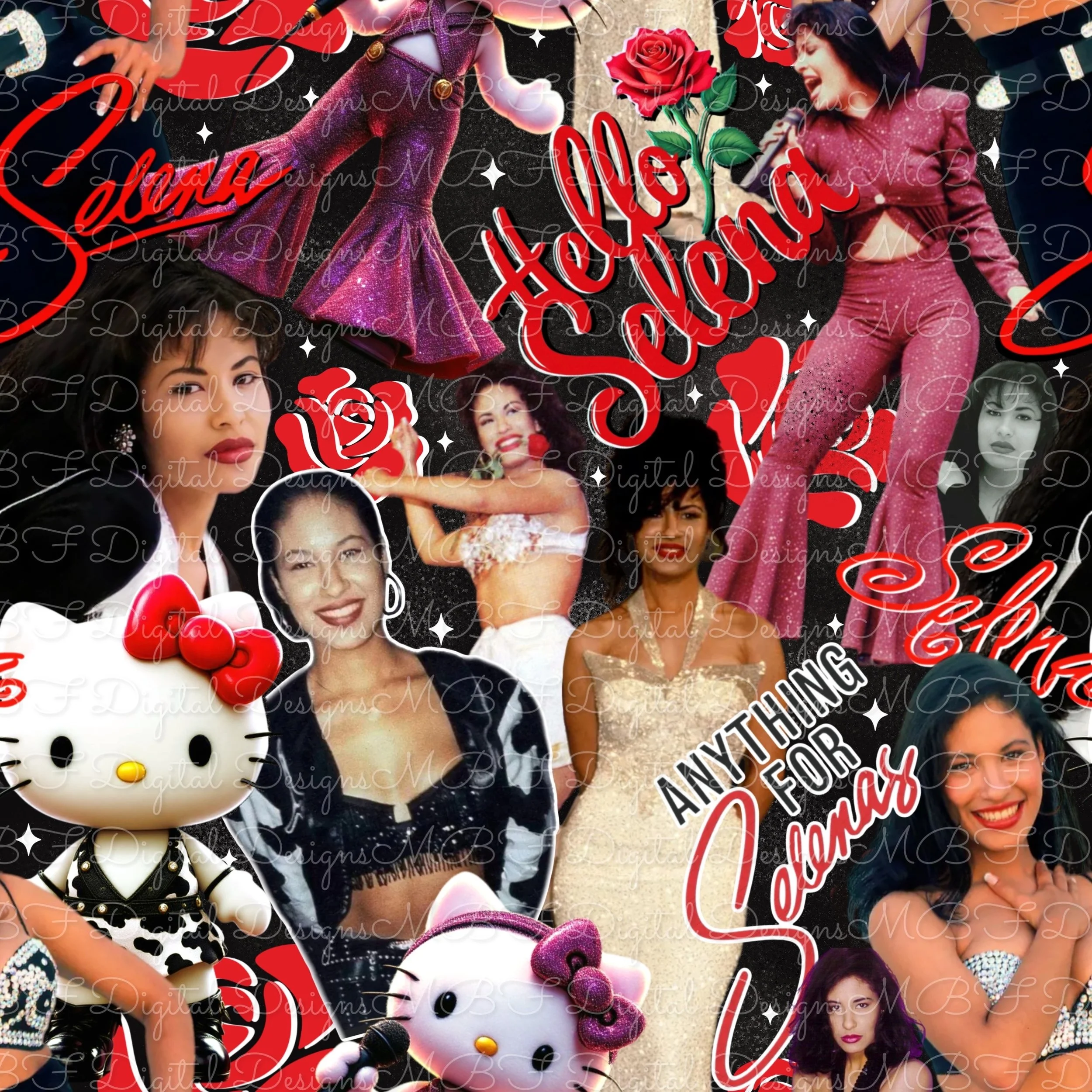 Hello Selena (black sparkle color way)