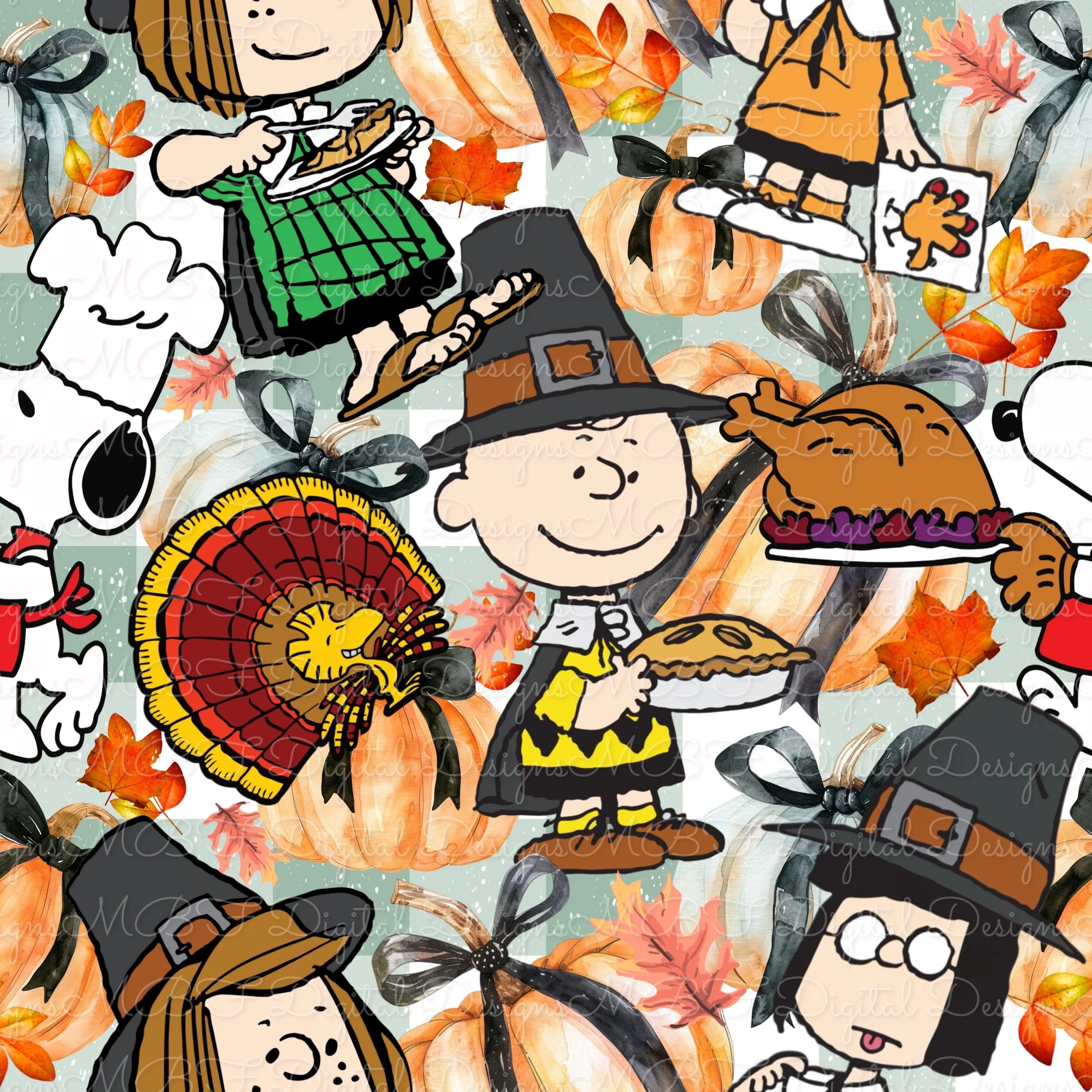 Thankful Charlie (light sage plaid color way)