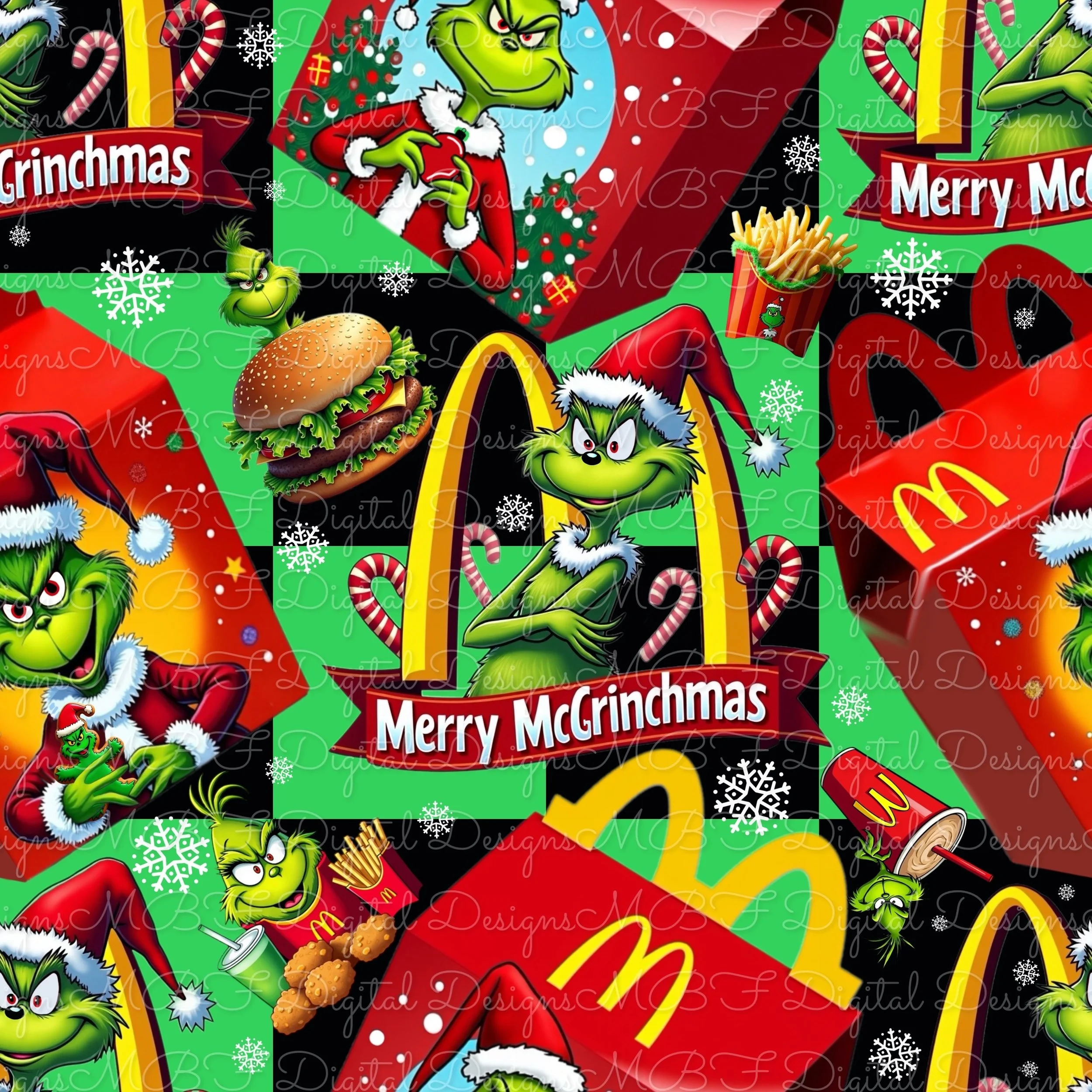 Merry McG-mas (bright green/black checked color way)