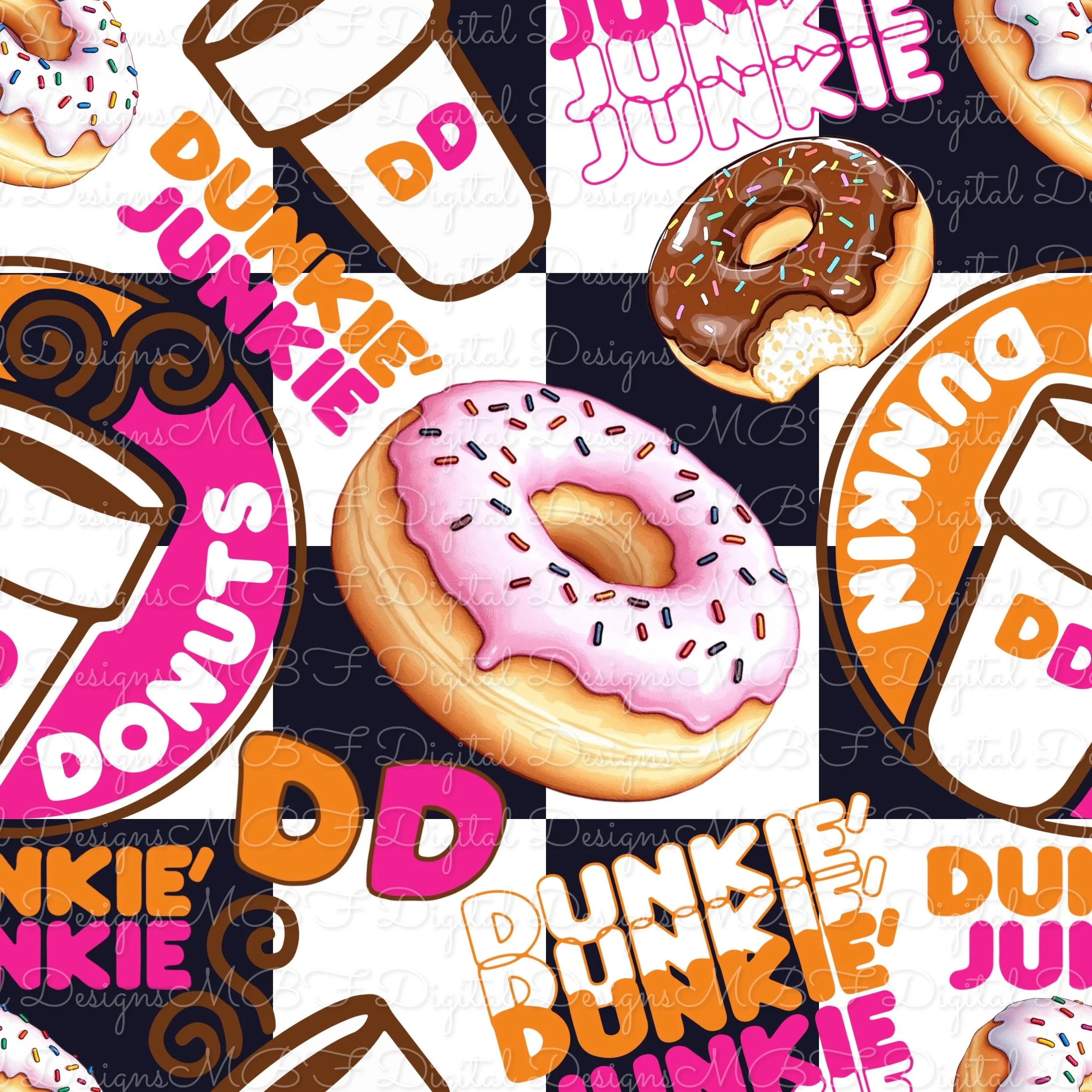 Dunkie Junkie (black and white checked color way)