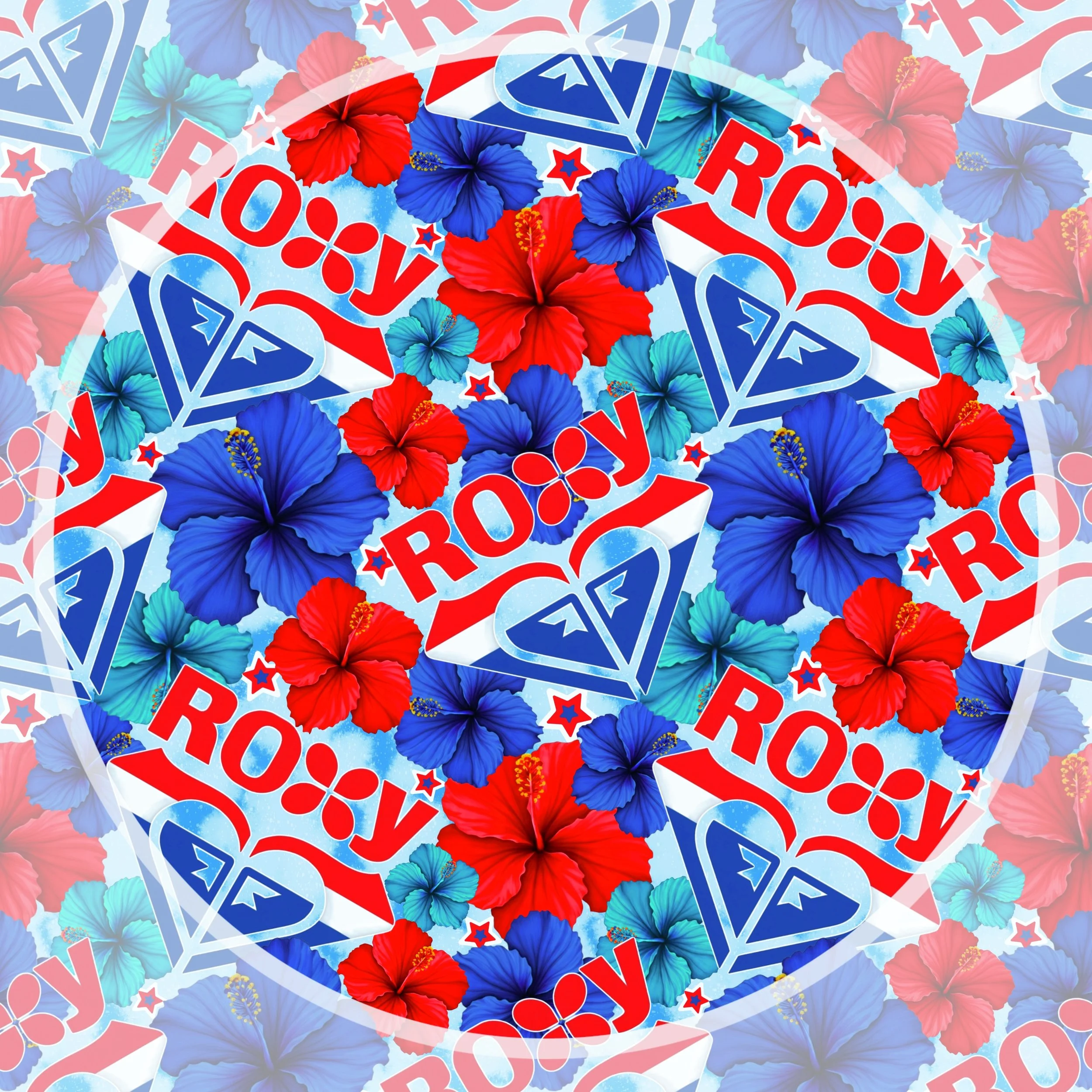 Red White and ROXY (bright sky color way)