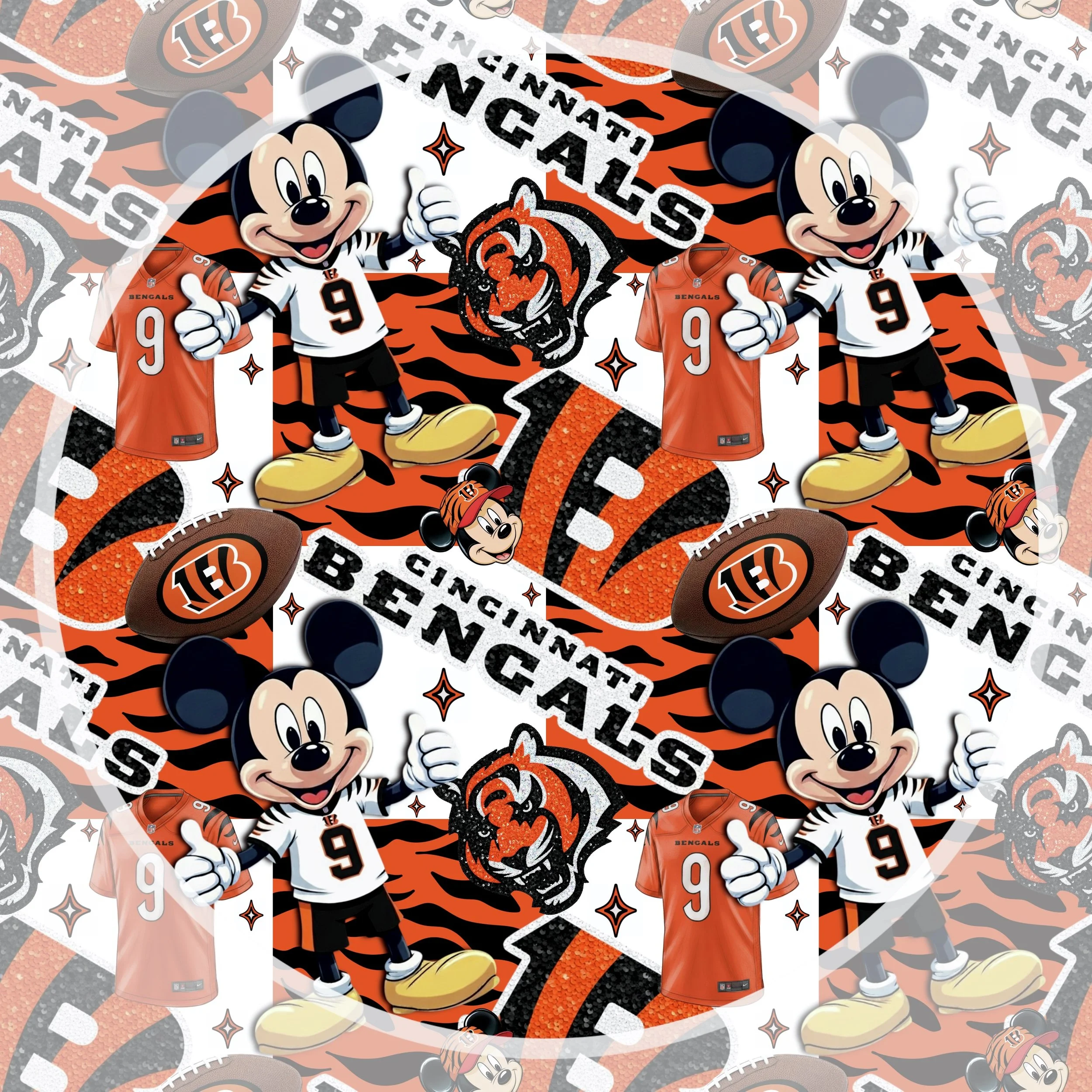 Mickey Bengals (tiger and white checked color way)