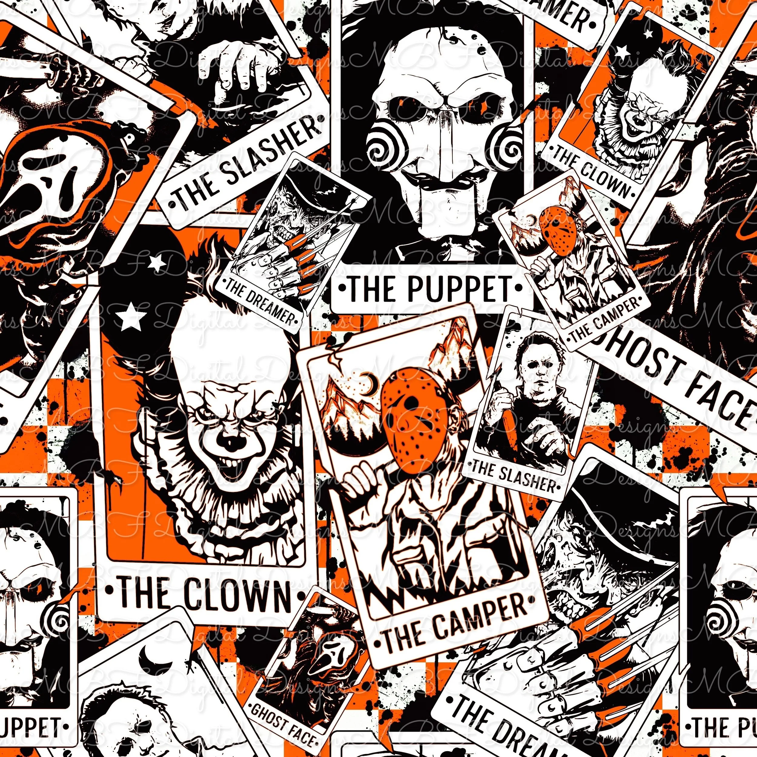 Horror Tarot (classic Halloween color way)