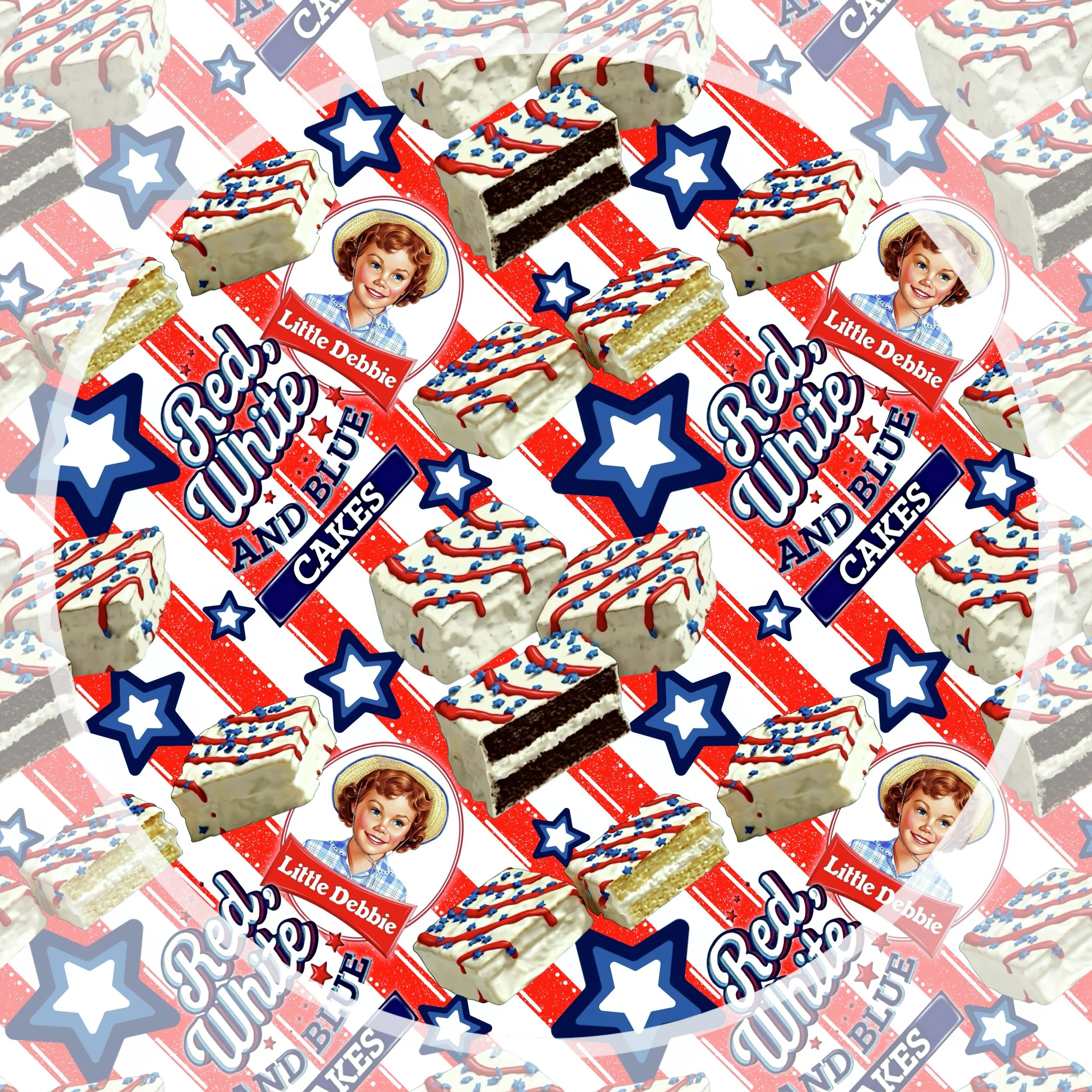 LD Red White and Blue Cakes