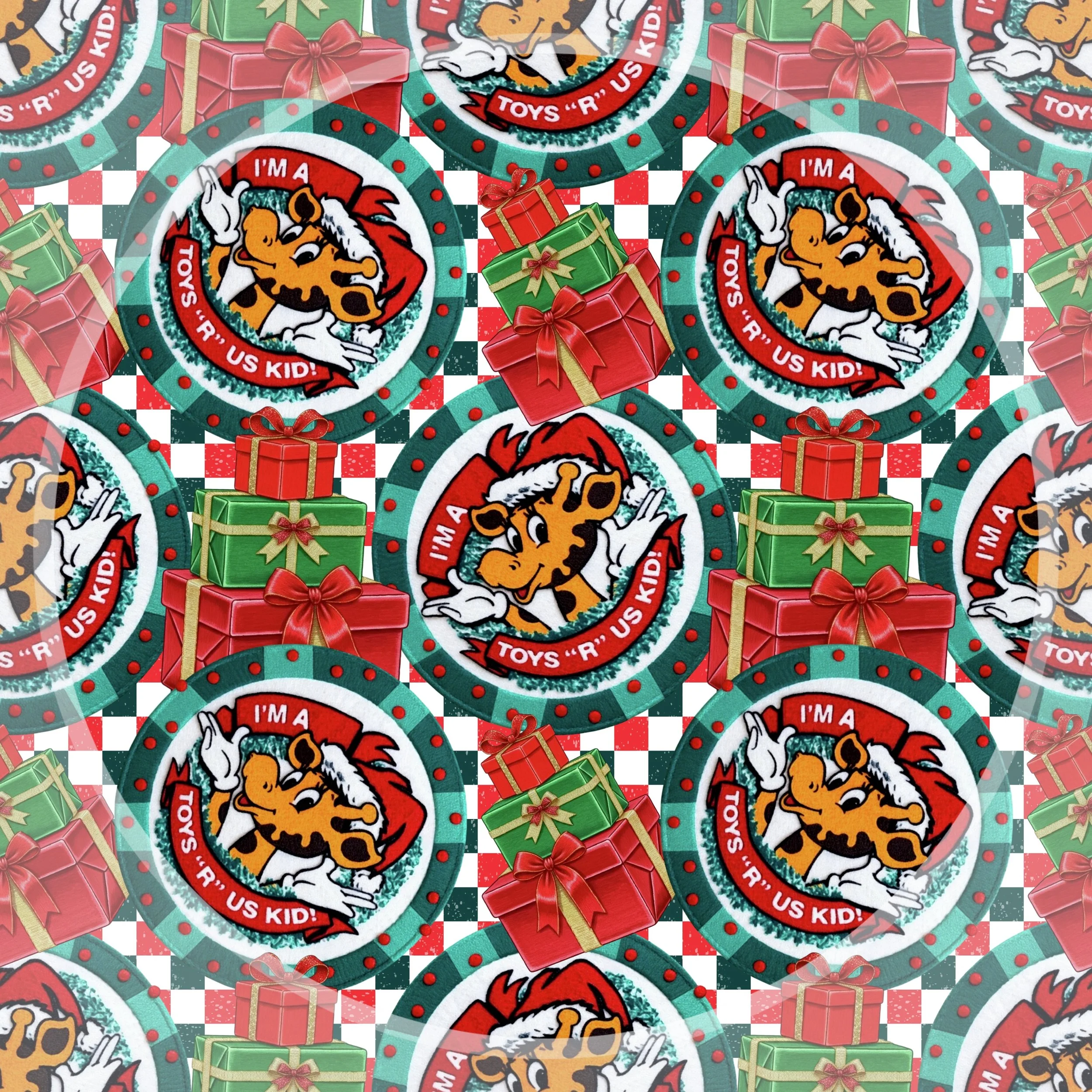Holiday Geoffrey (holiday spruce and berry checked color way)