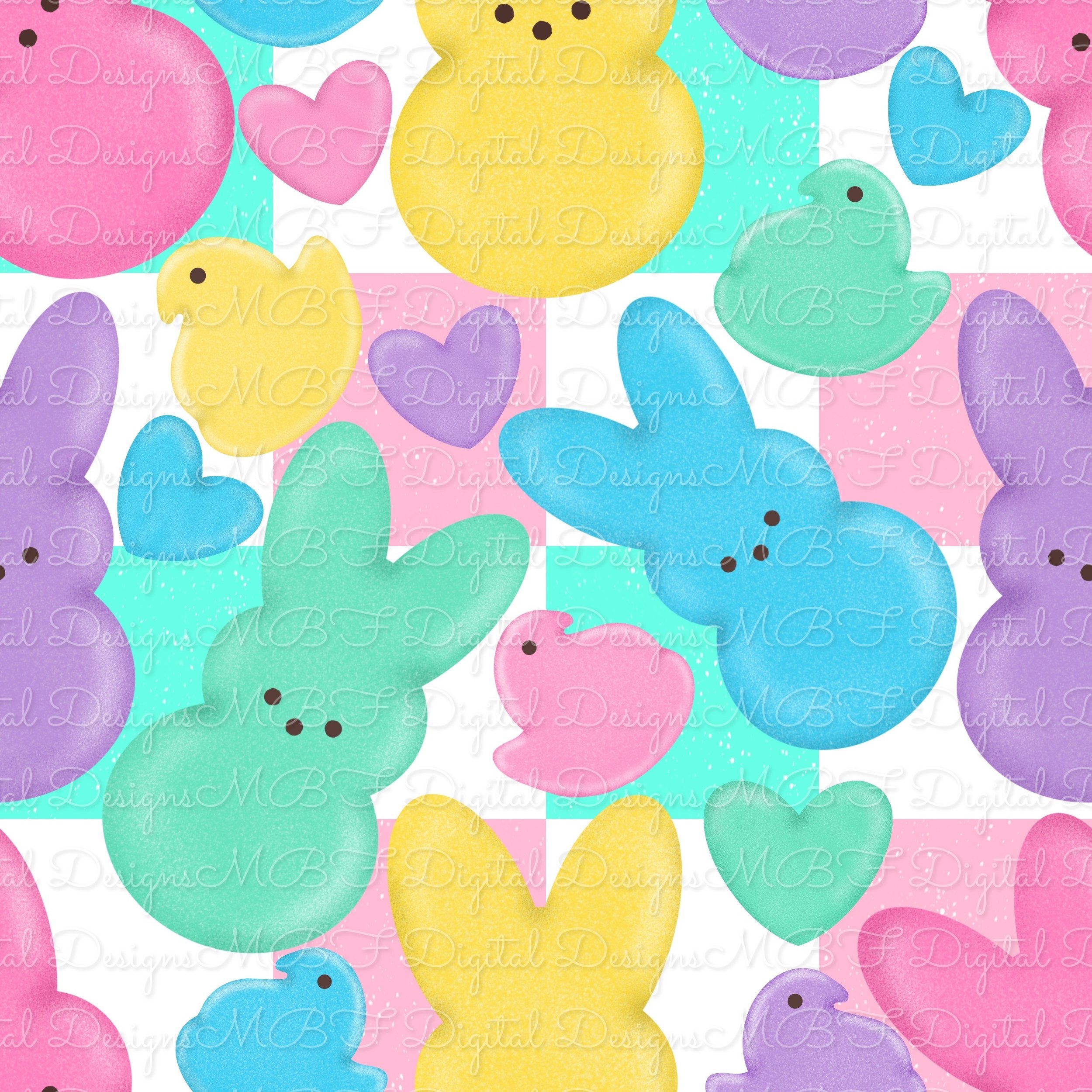 Perfectly Peeps (pink/mint duo checked color way)