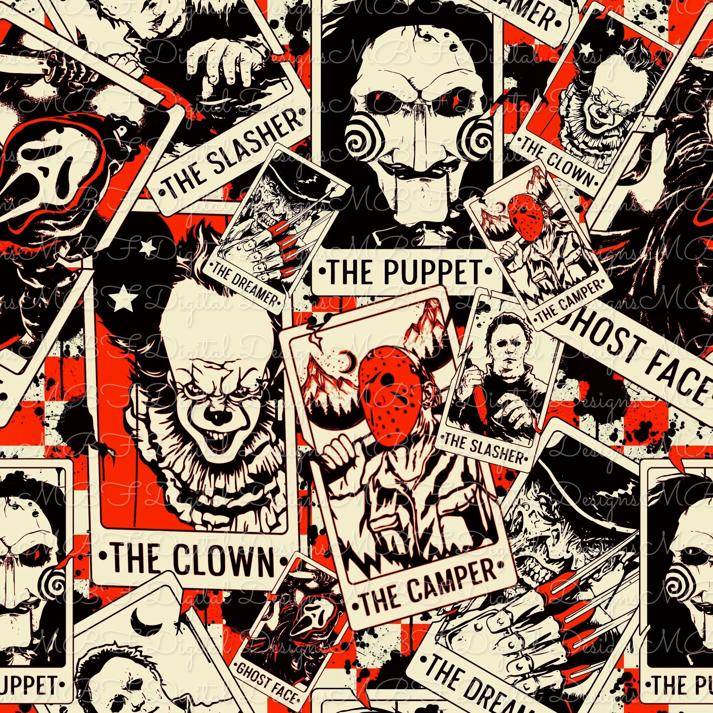 Horror Tarot (vintage Halloween color way)