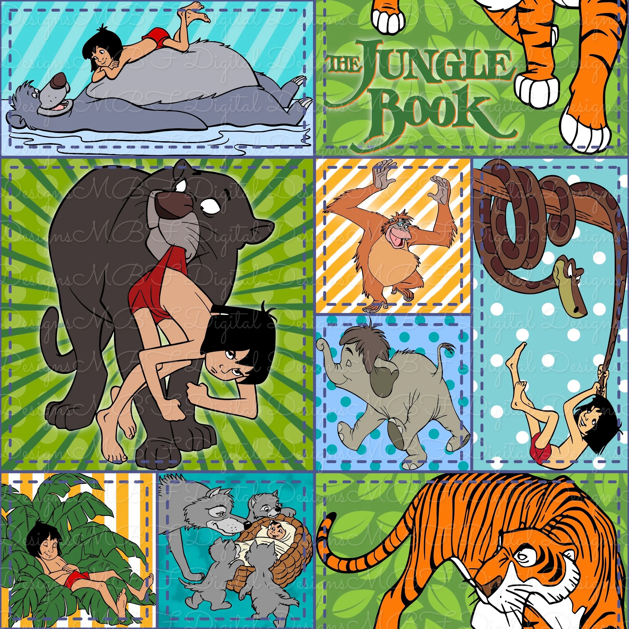 The Jungle Book (blue stitches color way)